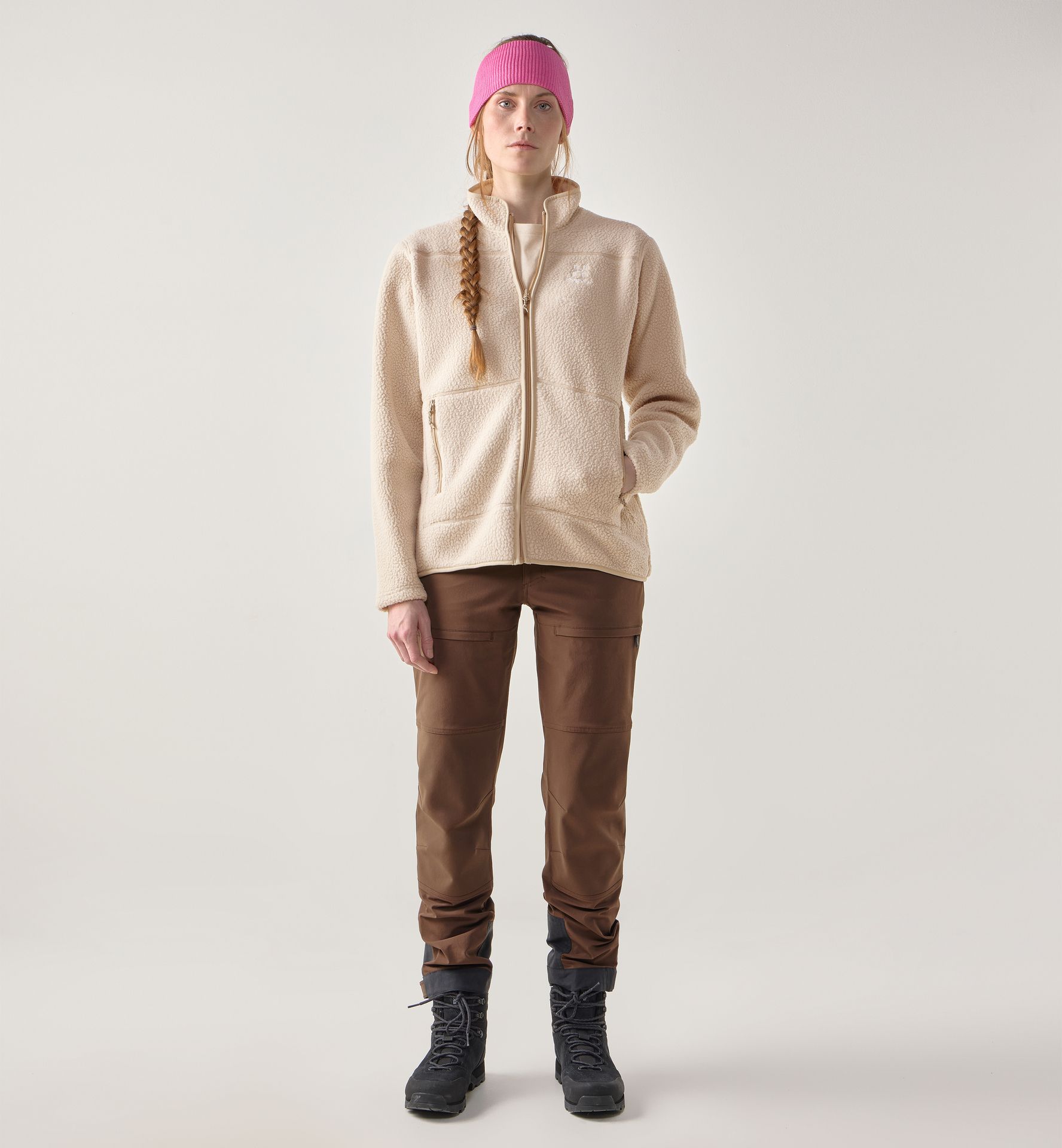 Mossa Pile Jacket Women Chalk Beige