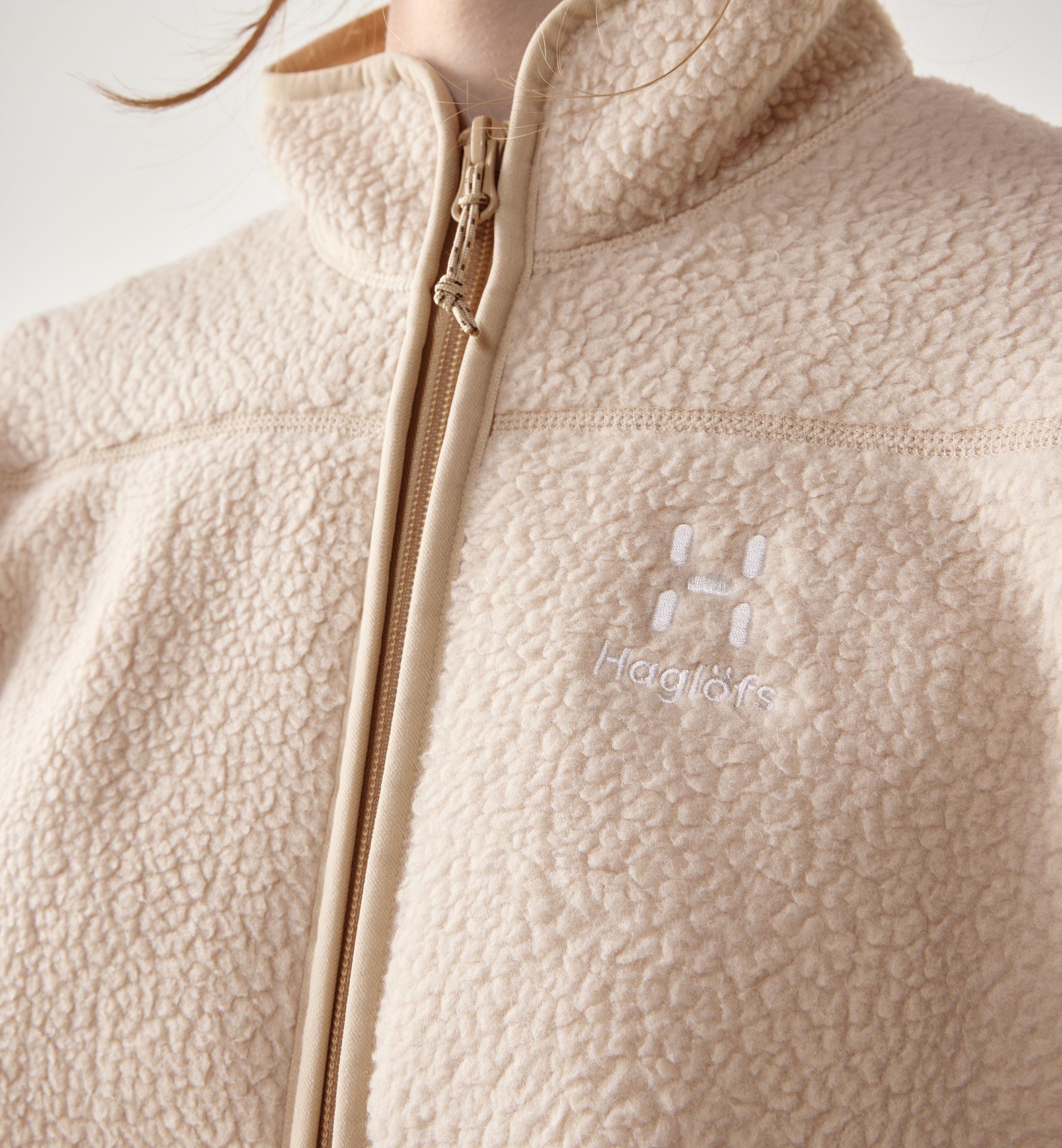 Mossa Pile Jacket Women Chalk Beige