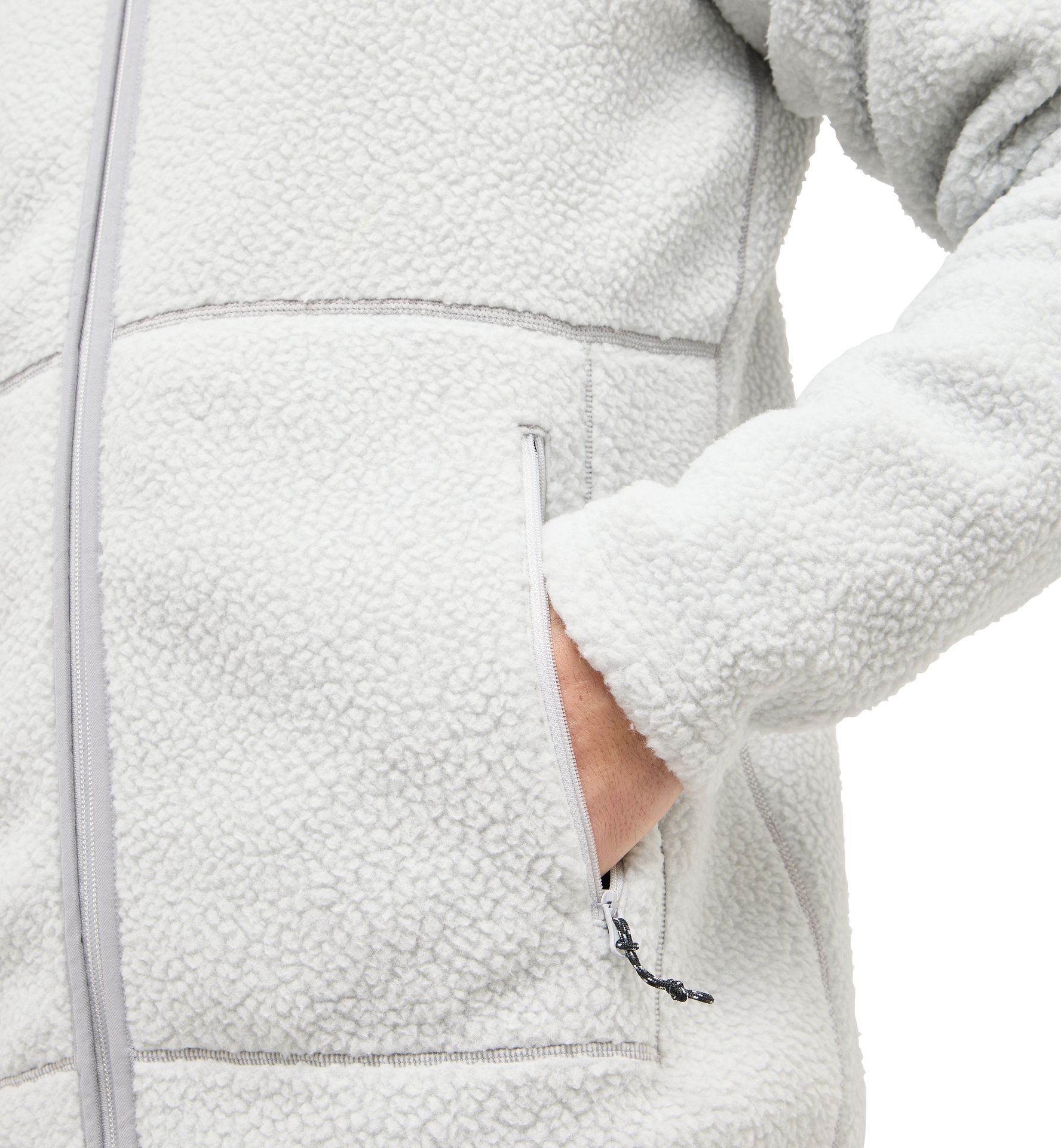 Mossa Pile Jacket Men Stone Grey Melange