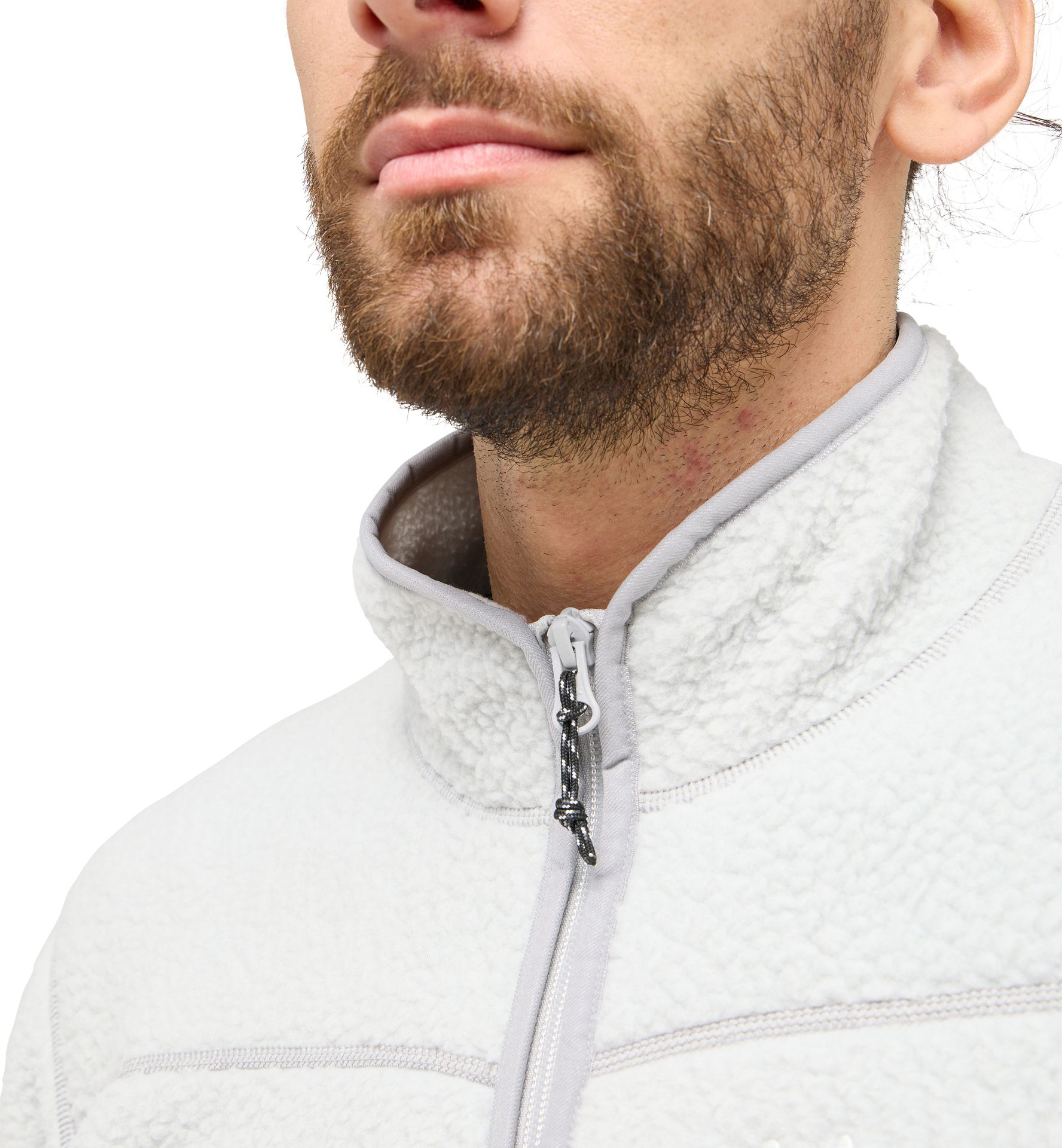 Mossa Pile Jacket Men Stone Grey Melange