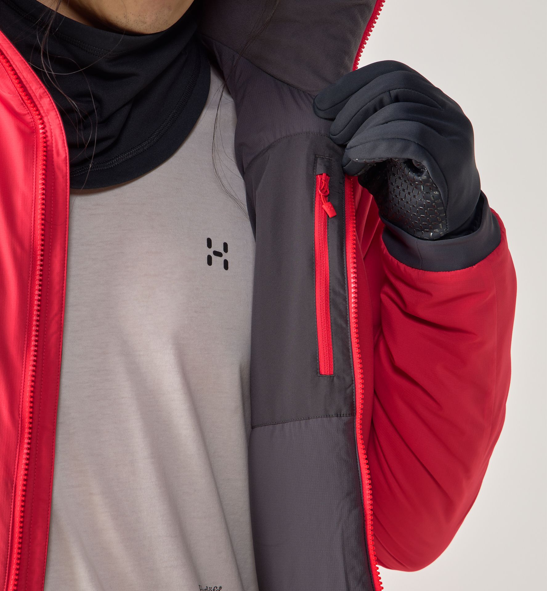 Mimic Alert Hood Men Bright Red