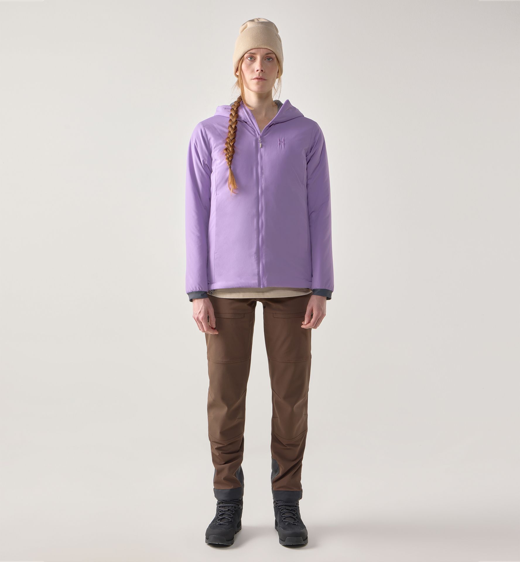 Mimic Alert Hood Women Purple Ice