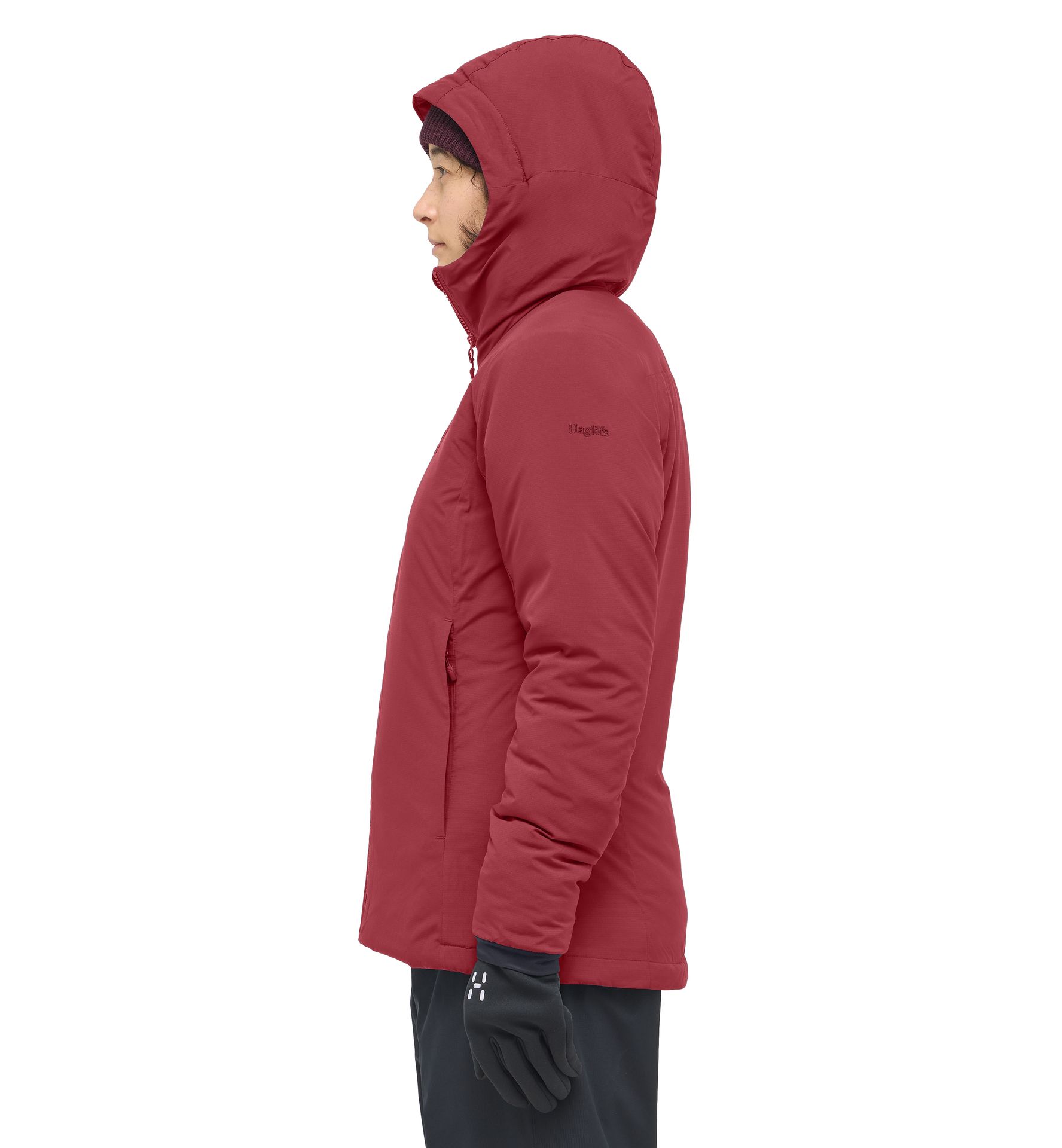 Mimic Alert Hood Women Carmine Red