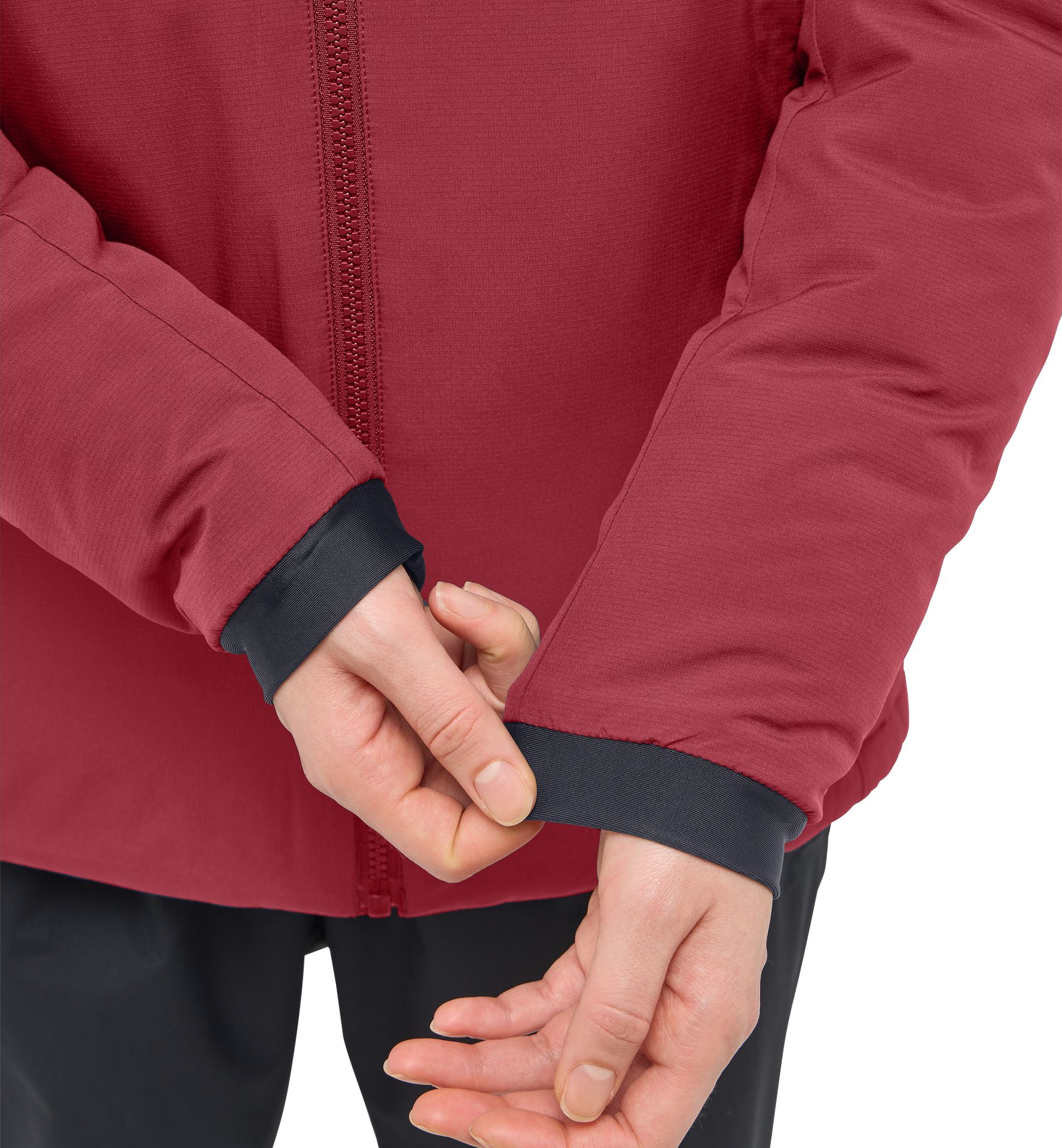 Mimic Alert Hood Women Carmine Red