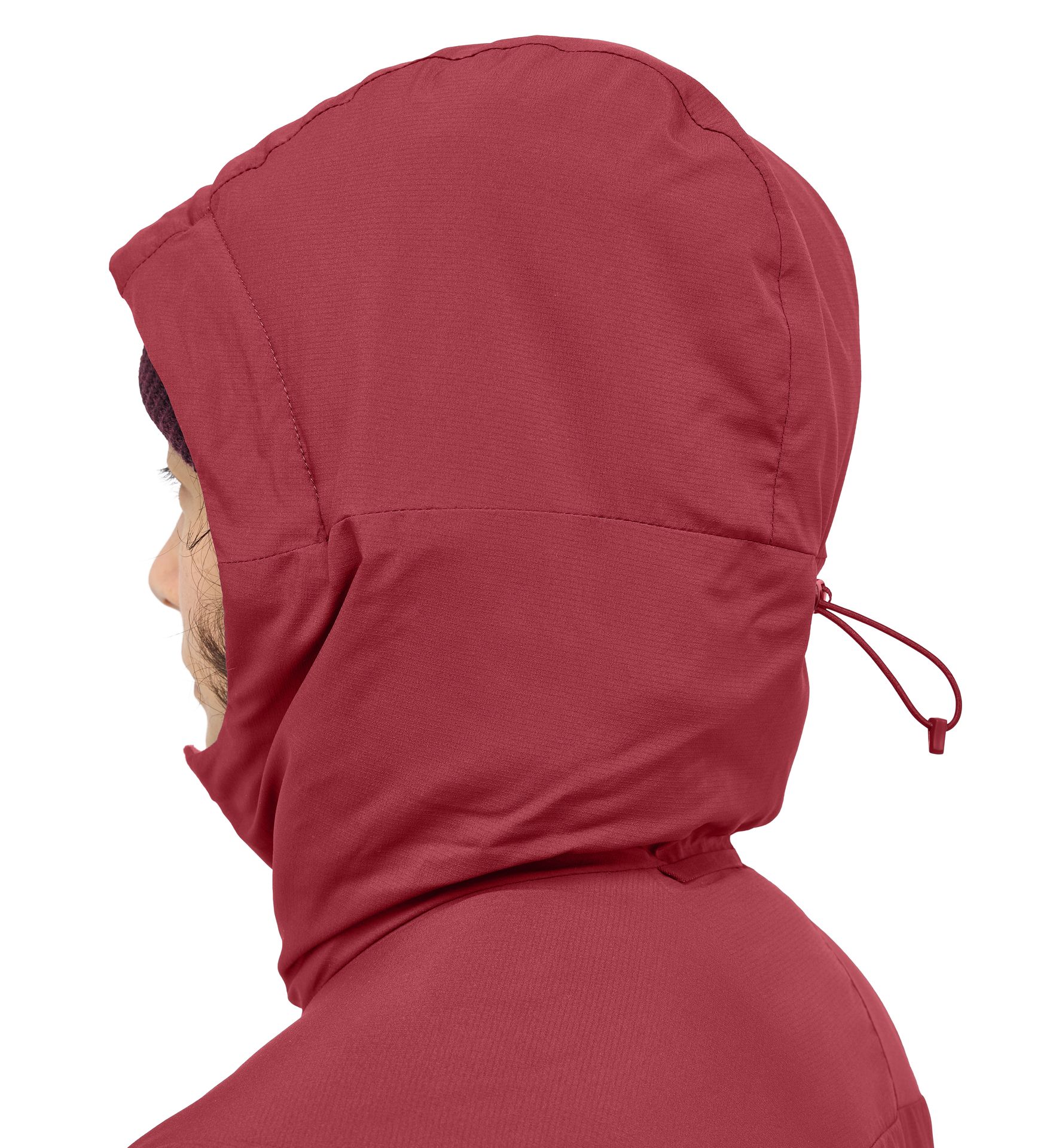 Mimic Alert Hood Women Carmine Red