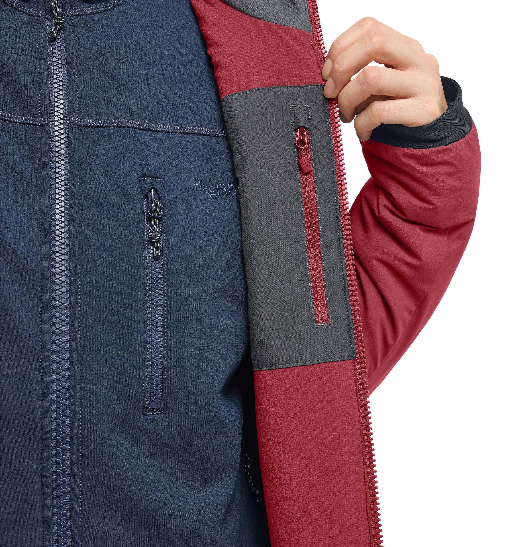 Mimic Alert Hood Women Carmine Red