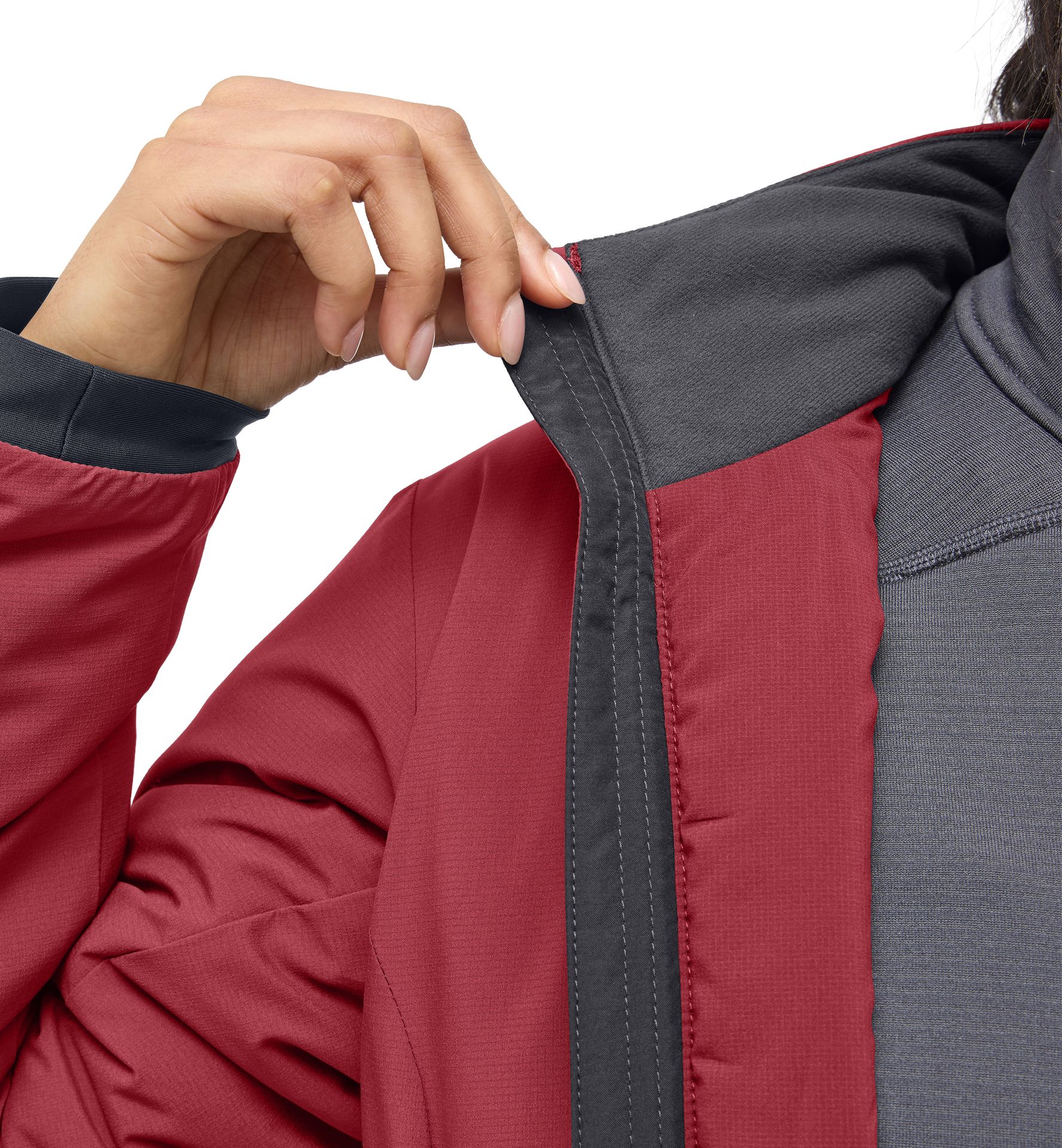 Mimic Alert Jacket Women Carmine Red