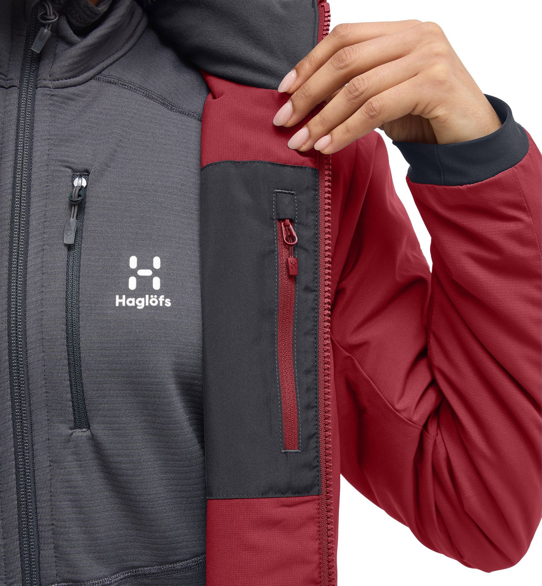 Mimic Alert Jacket Women Carmine Red