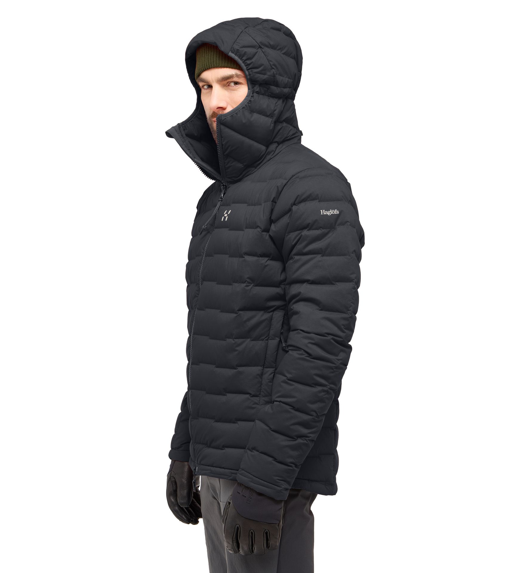 Spitz Down Hood Men True Black