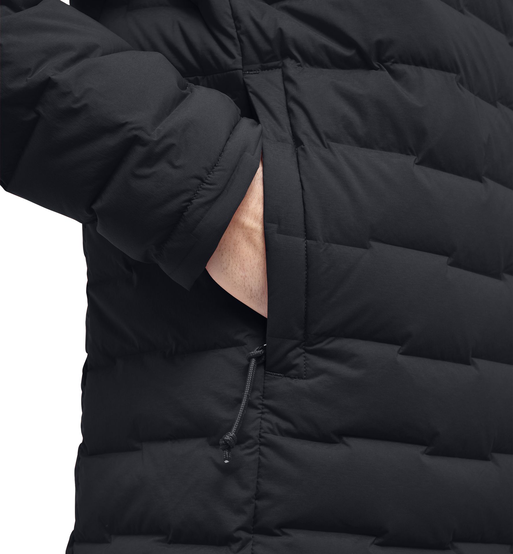 Spitz Down Hood Men True Black