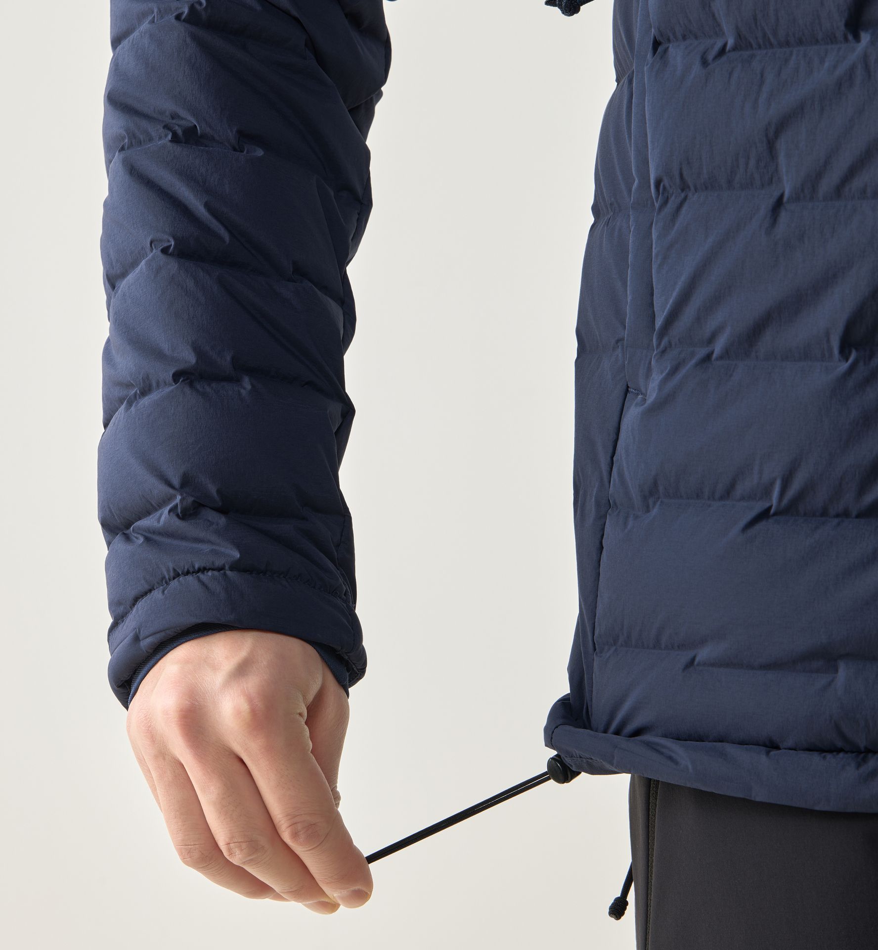 Spitz Down Hood Men Tarn Blue