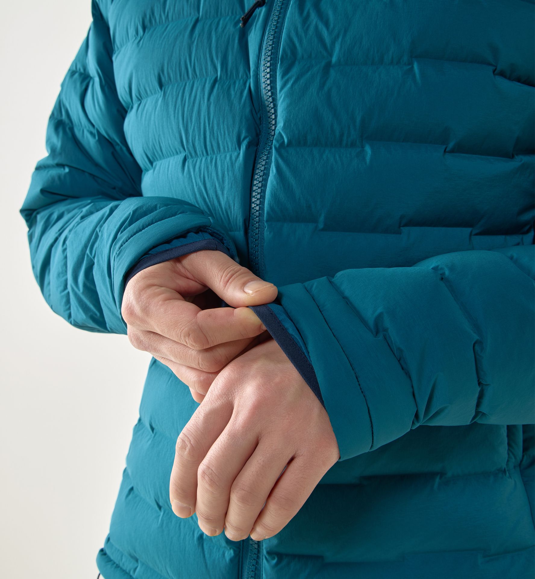 Spitz Down Hood Men Deep Teal