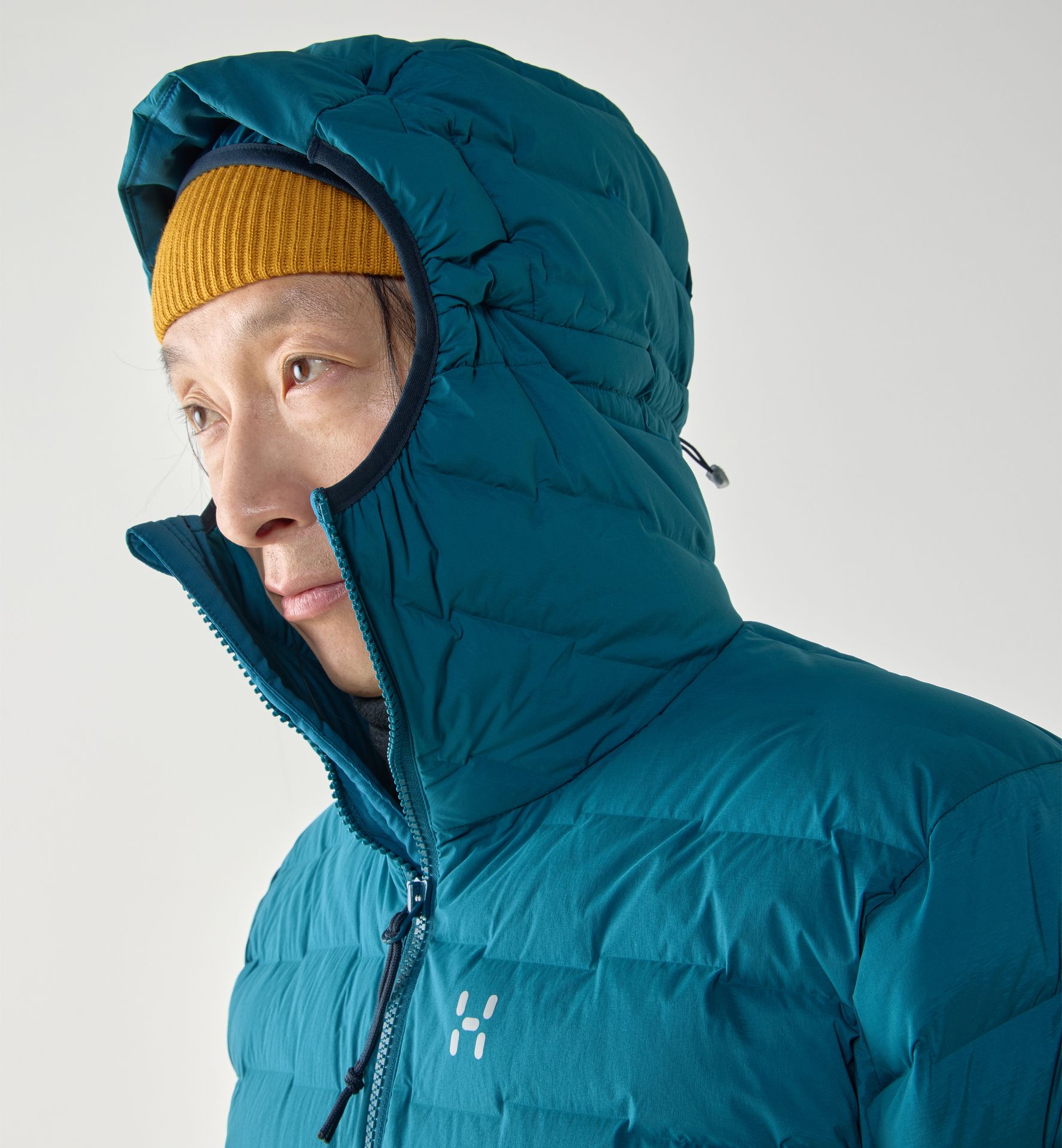 Spitz Down Hood Men Deep Teal