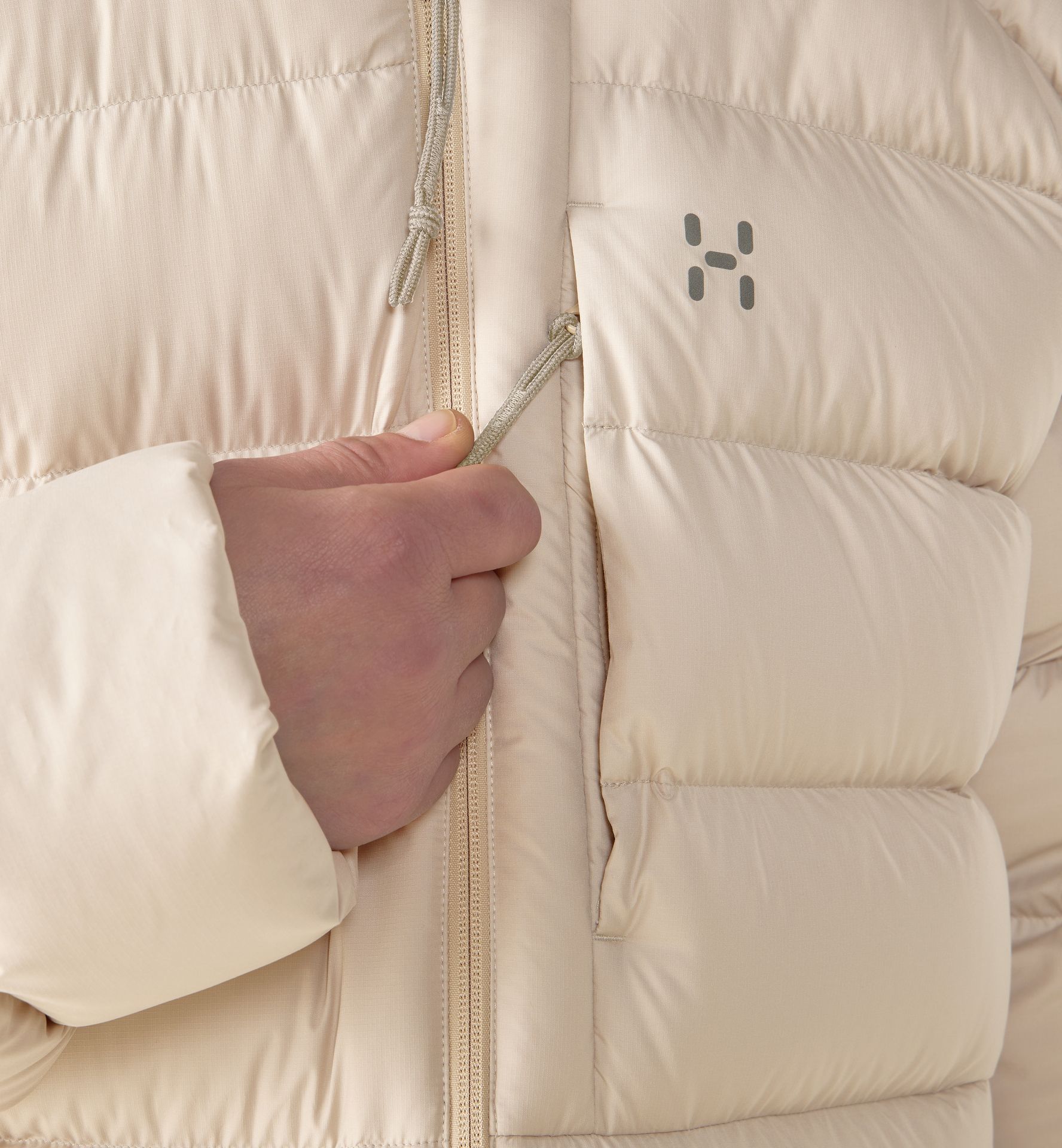 Rosson Down Hood Men Chalk Beige