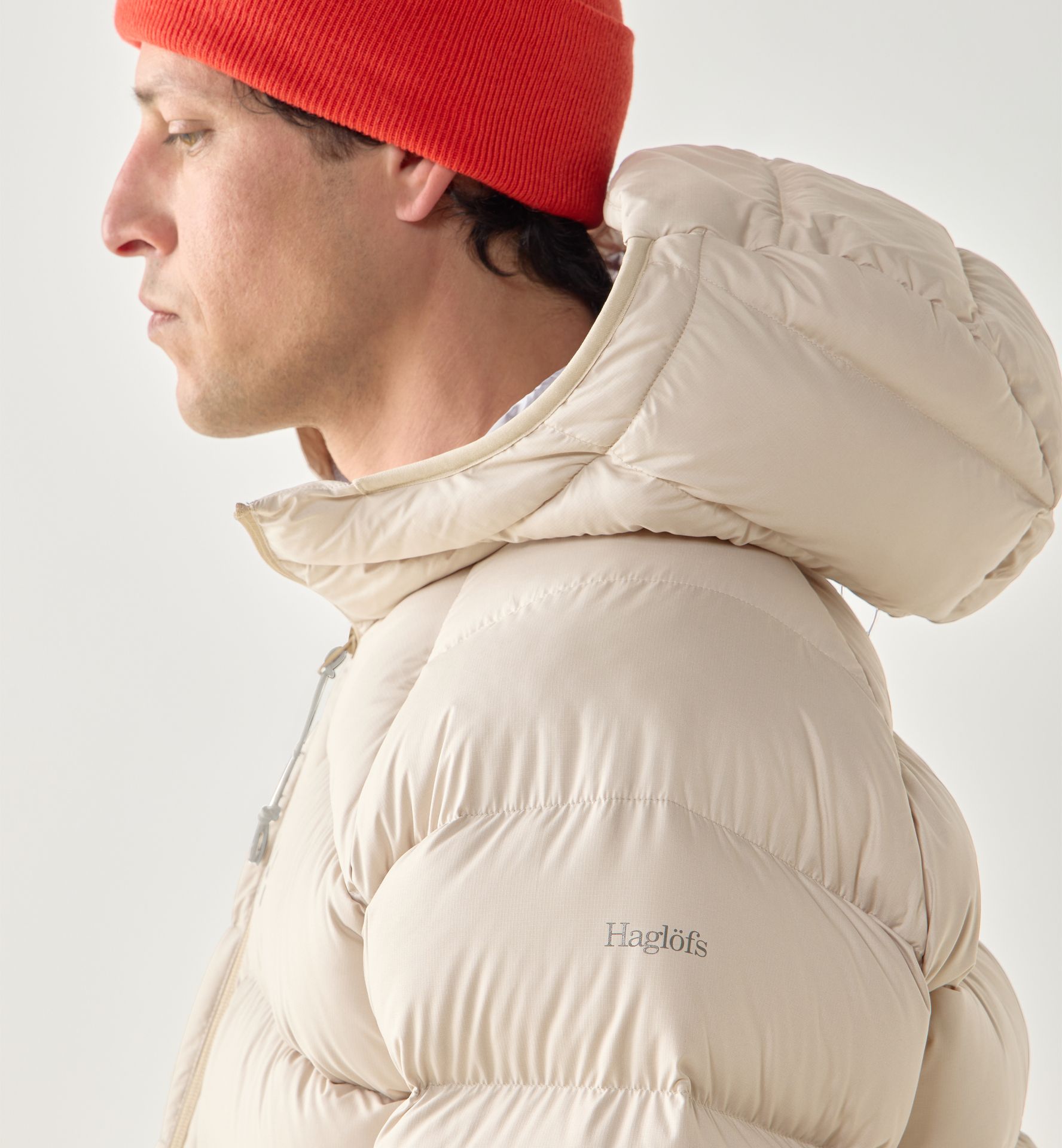 Rosson Down Hood Men Chalk Beige