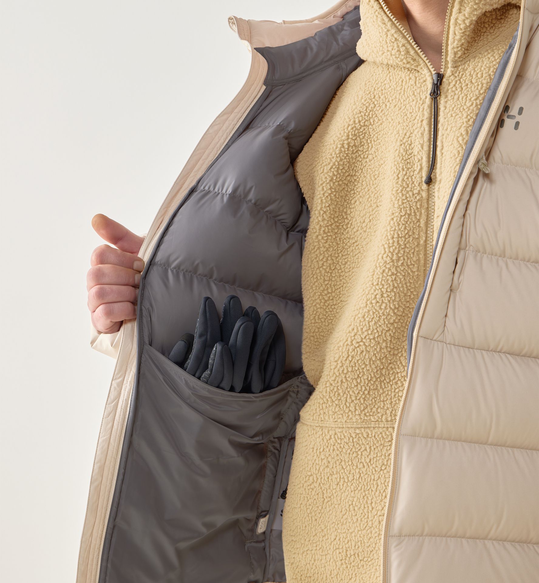 Rosson Down Hood Men Chalk Beige