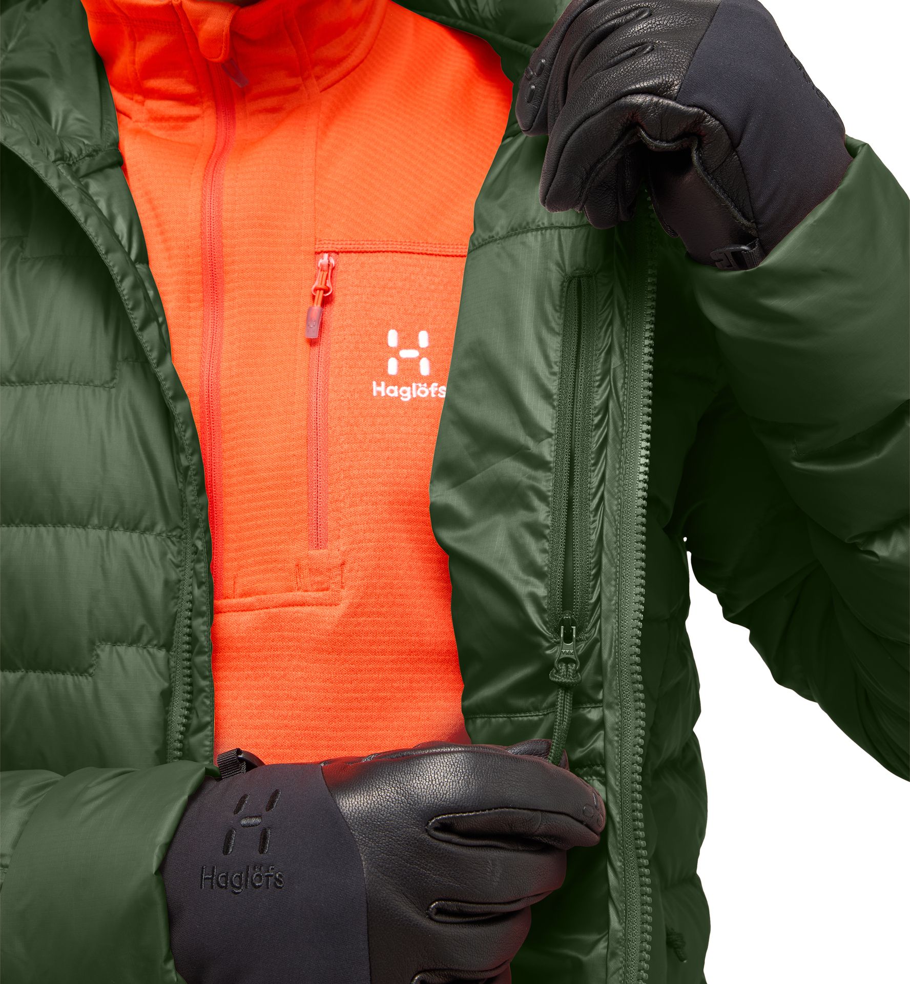 ROC Flash Down Hood Men Seaweed Green