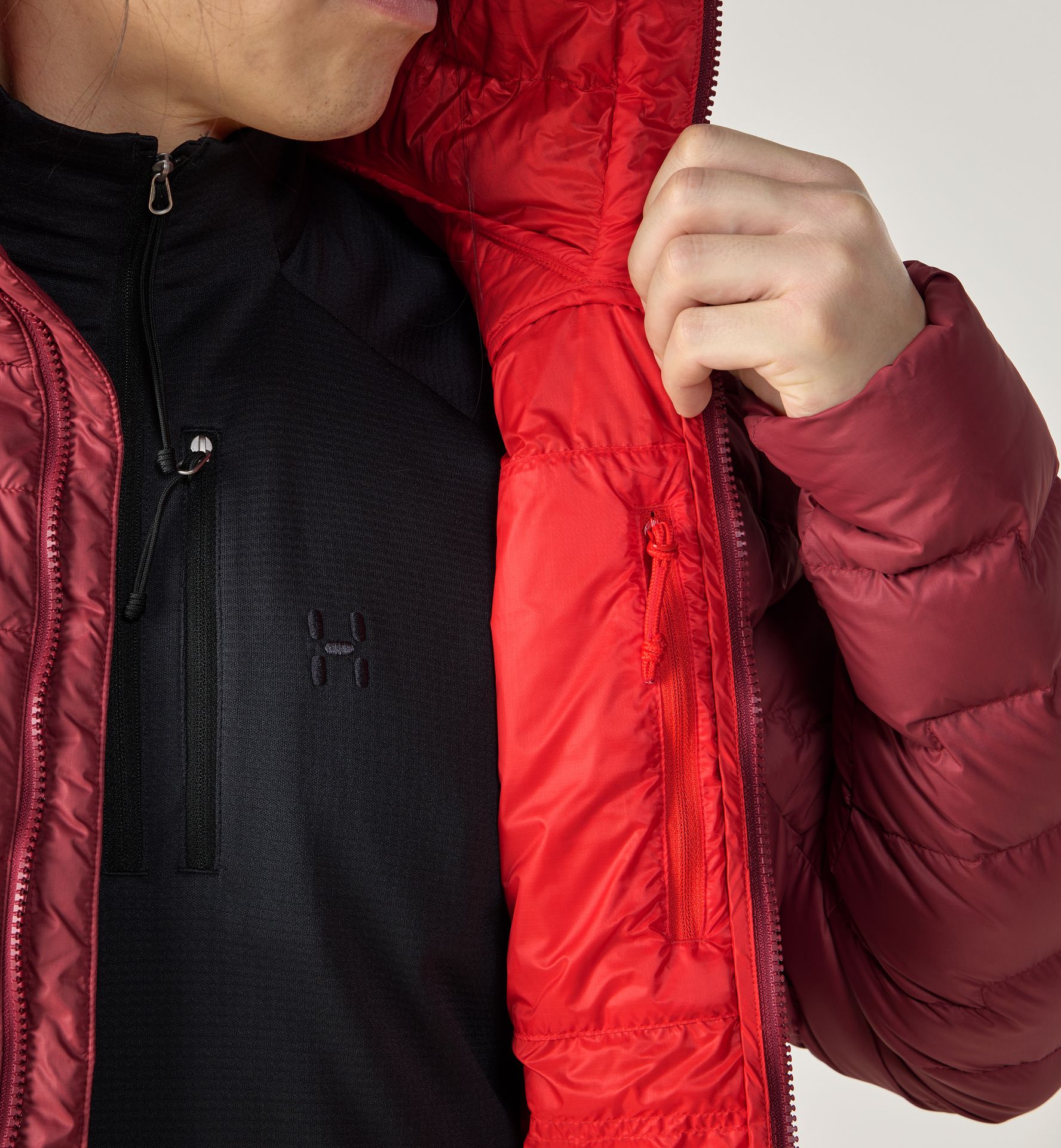 ROC Flash Down Hood Men Carmine Red/Tech Red