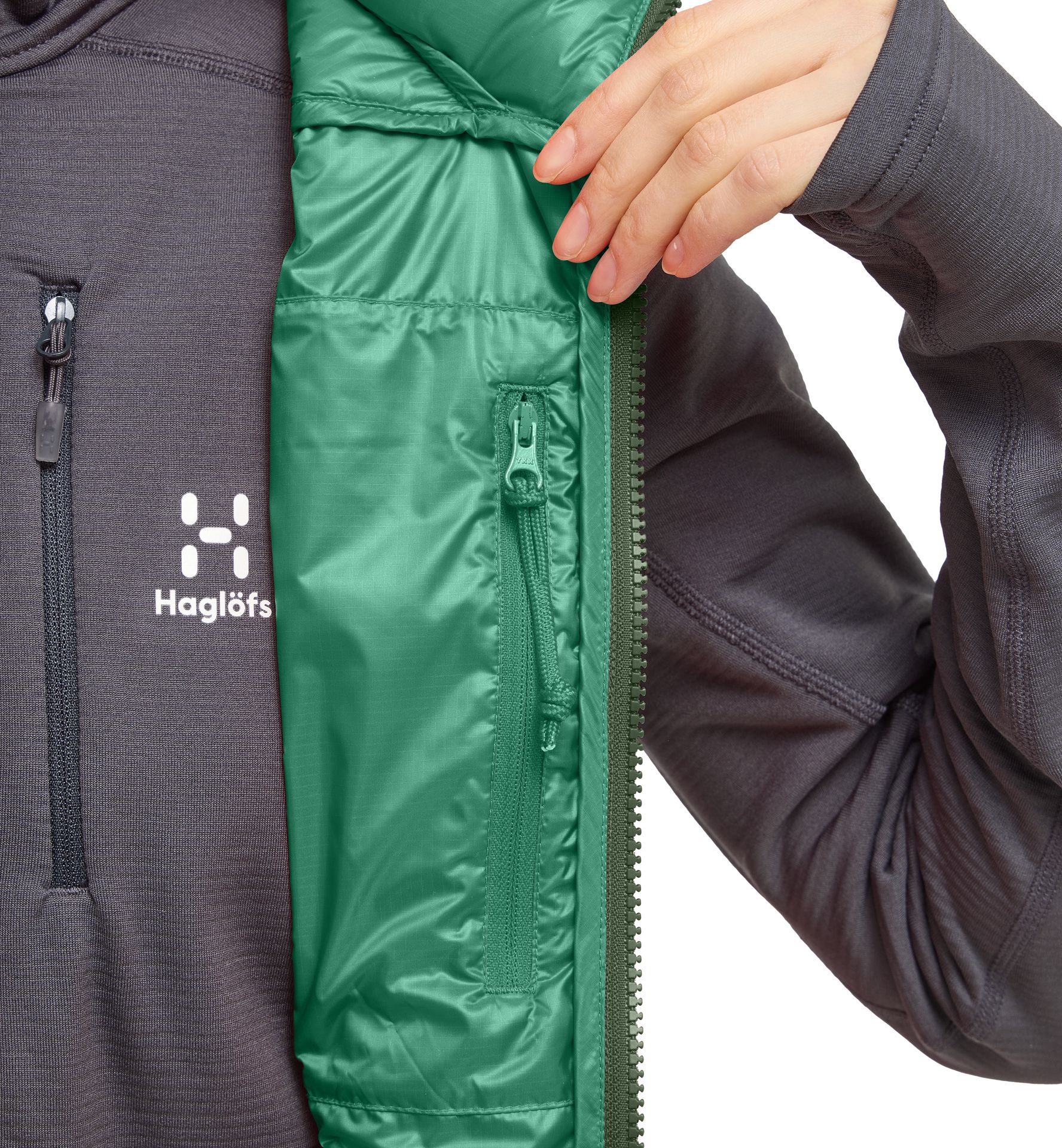 ROC Flash Down Vest Women Seaweed Green