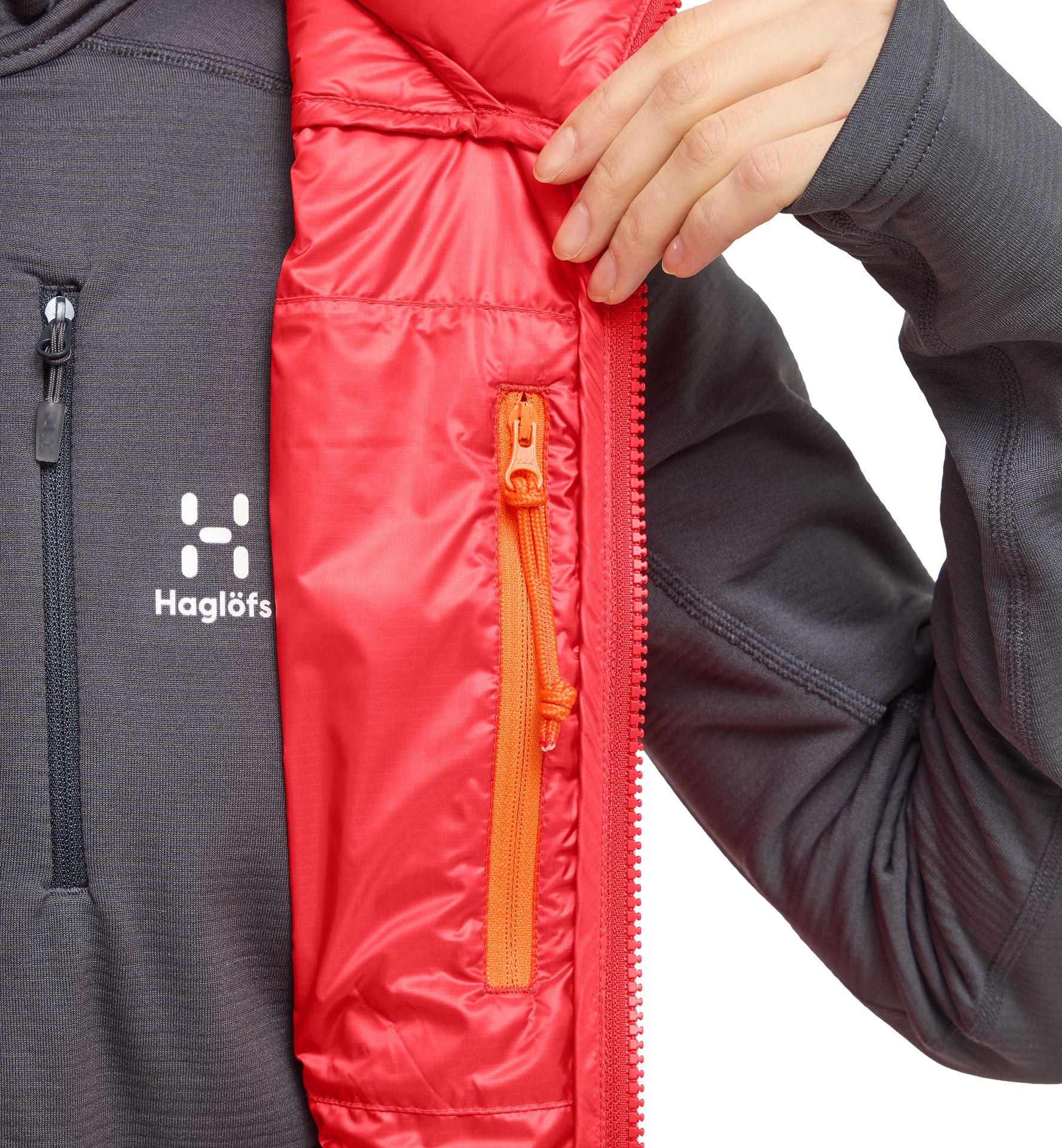 ROC Flash Down Vest Women Bright Red