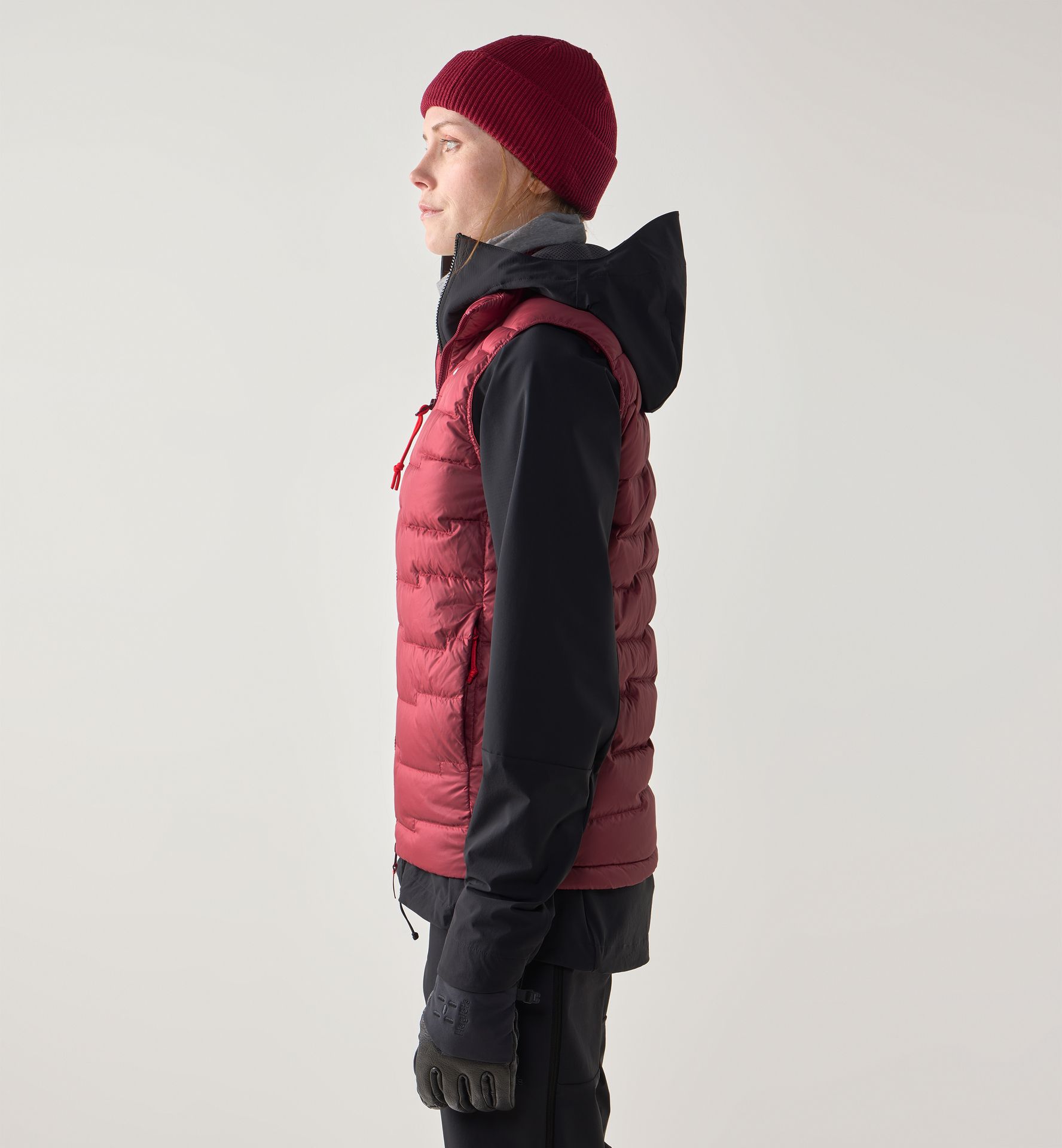 ROC Flash Down Vest Women Carmine Red