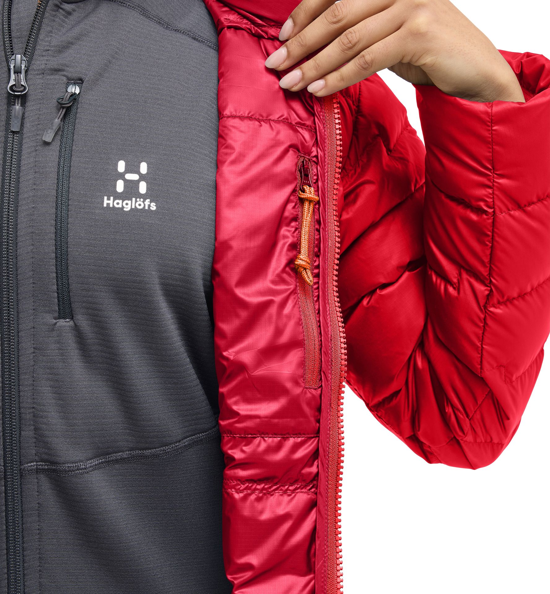 ROC Flash Down Jacket Women Bright Red