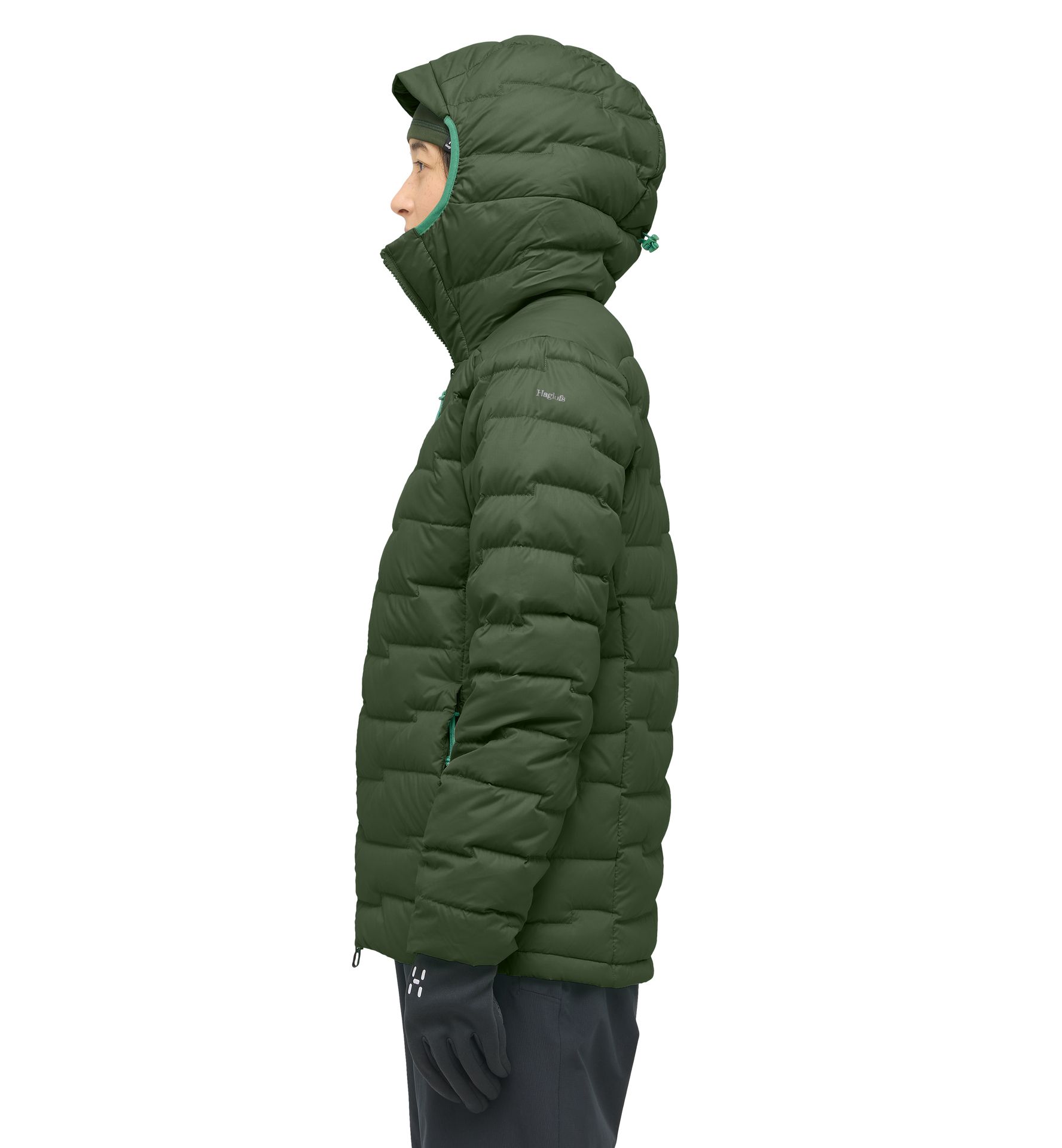 ROC Flash Down Hood Women Seaweed Green