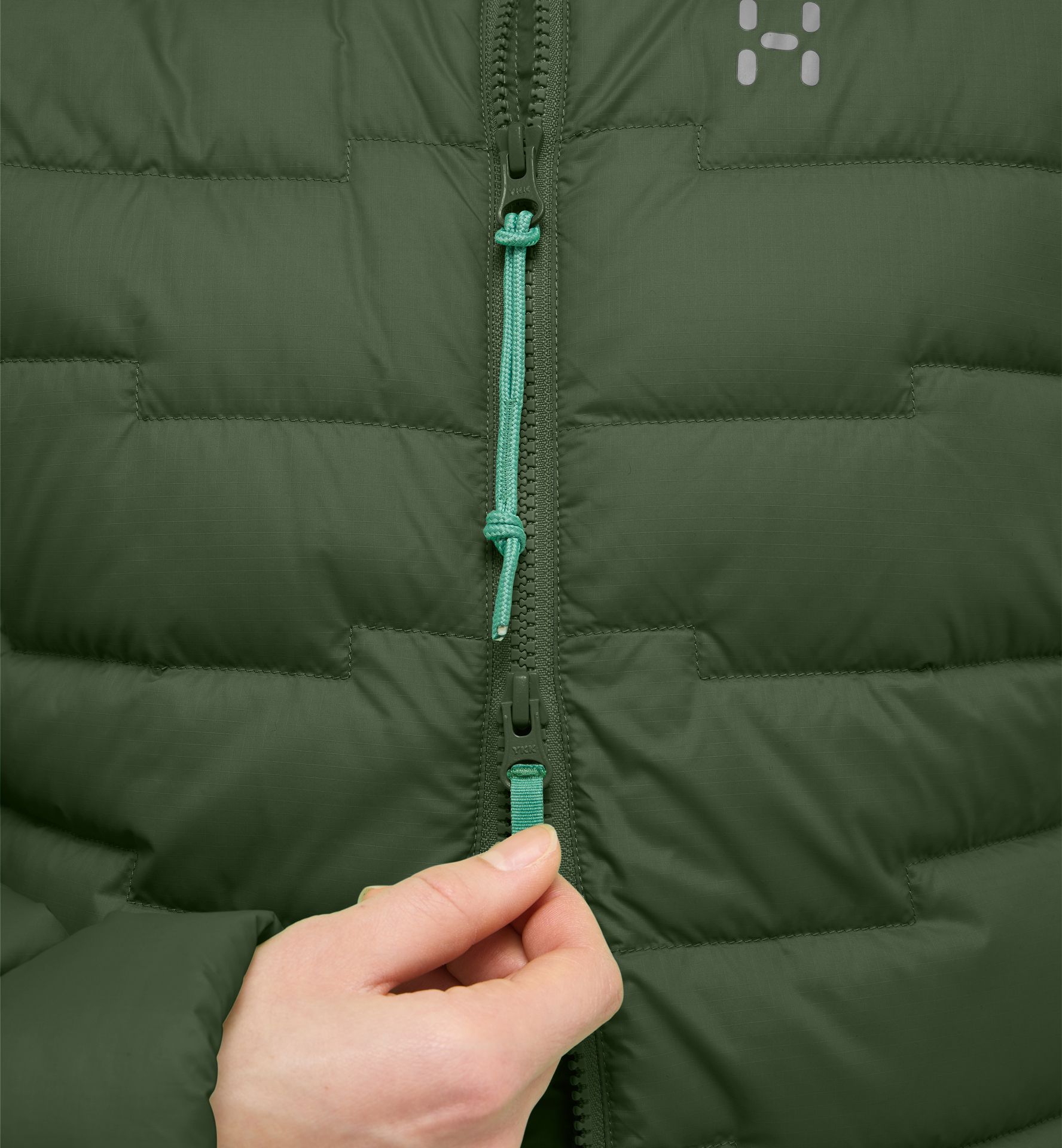 ROC Flash Down Hood Women Seaweed Green