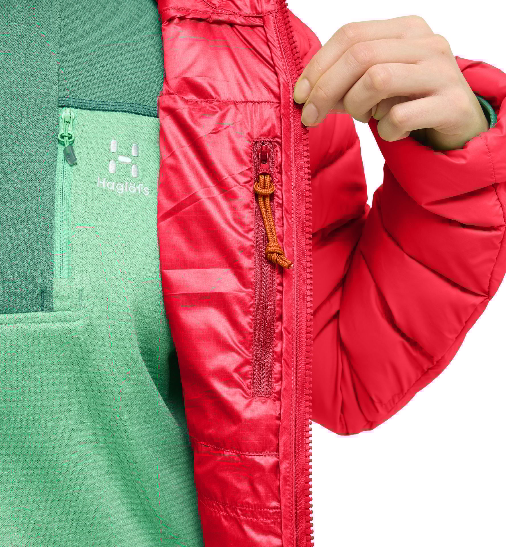 ROC Flash Down Hood Women Bright Red