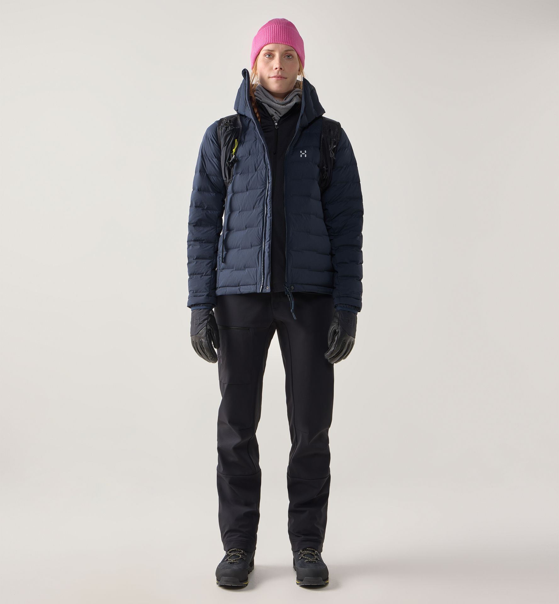 Spitz Down Hood Women Tarn Blue