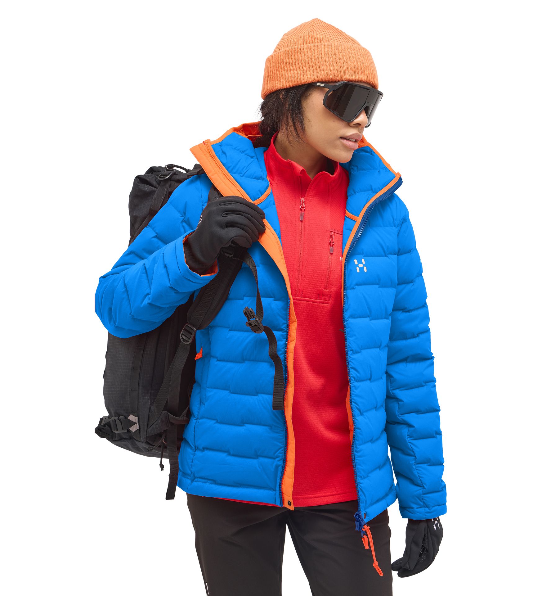 Spitz Down Hood Women Electric Blue