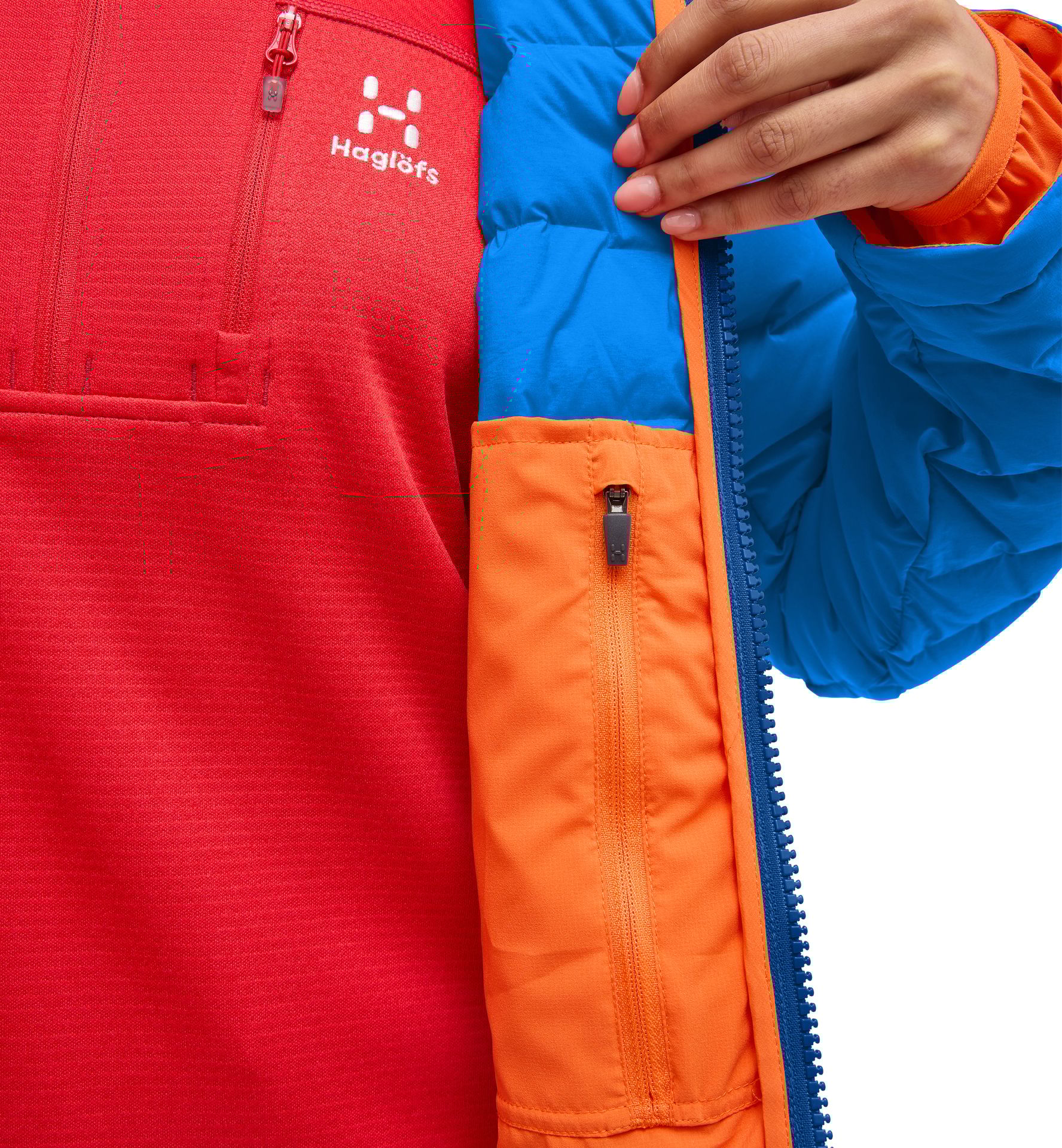 Spitz Down Hood Women Electric Blue