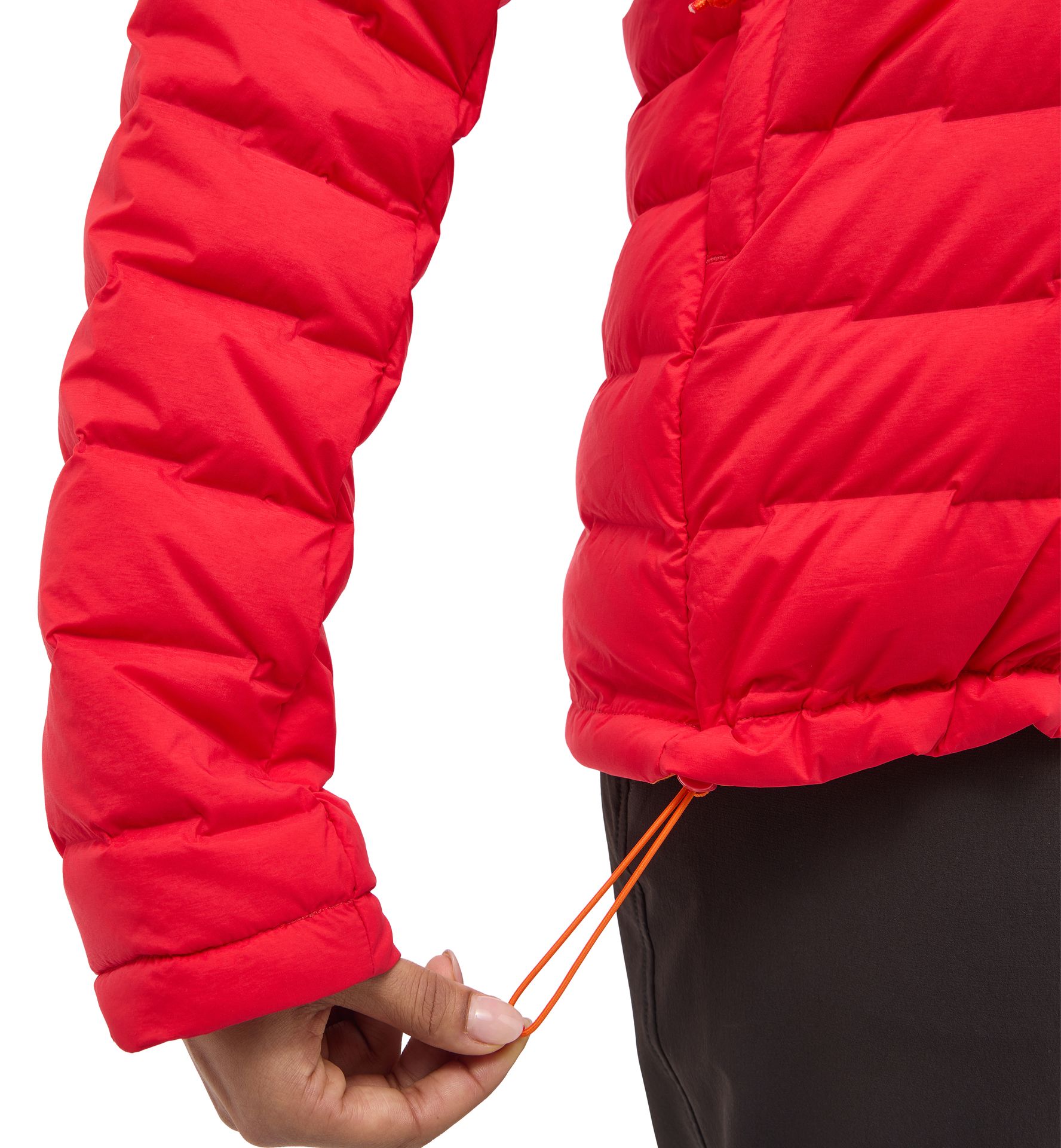 Spitz Down Hood Women Bright Red