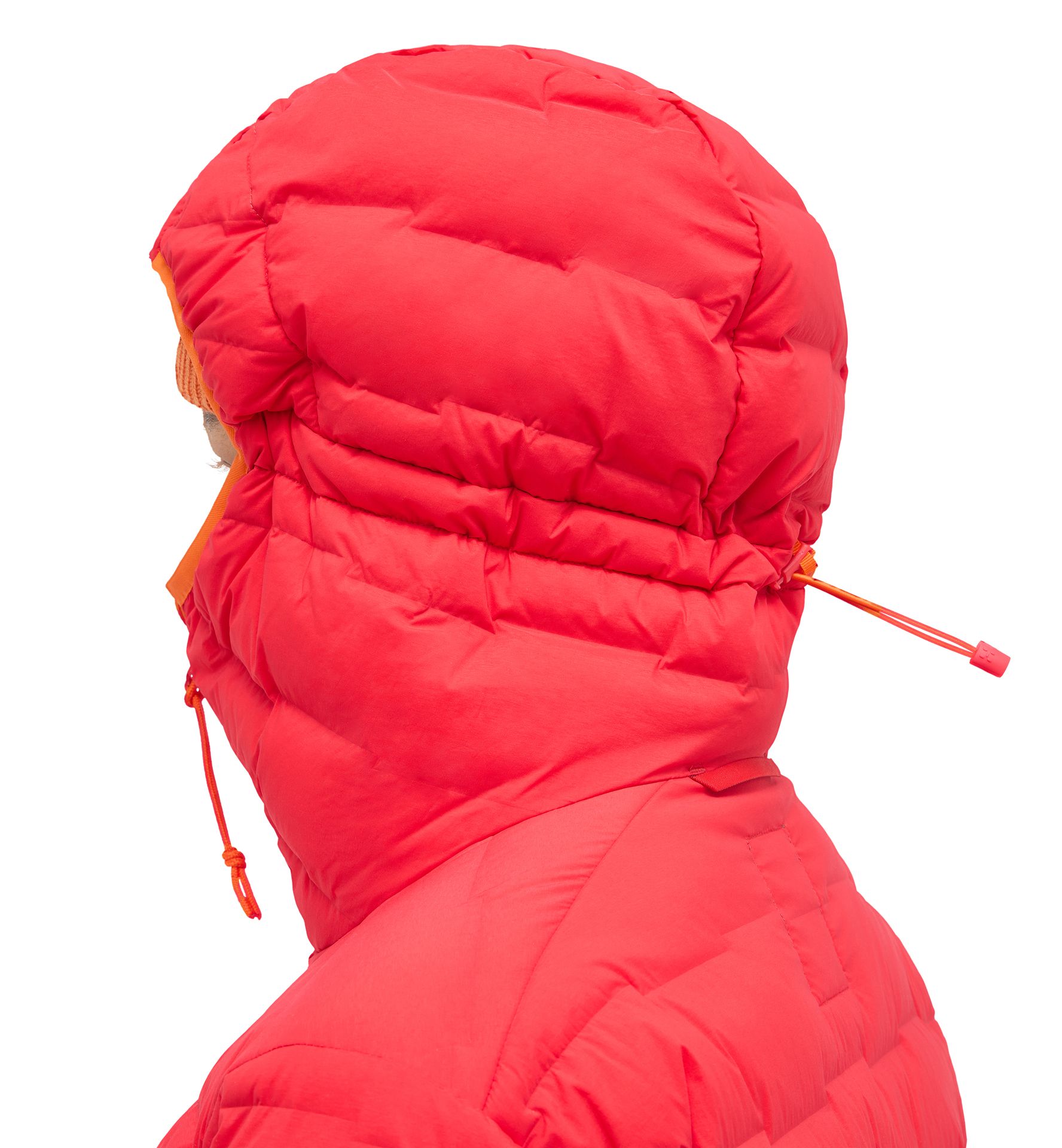 Spitz Down Hood Women Bright Red