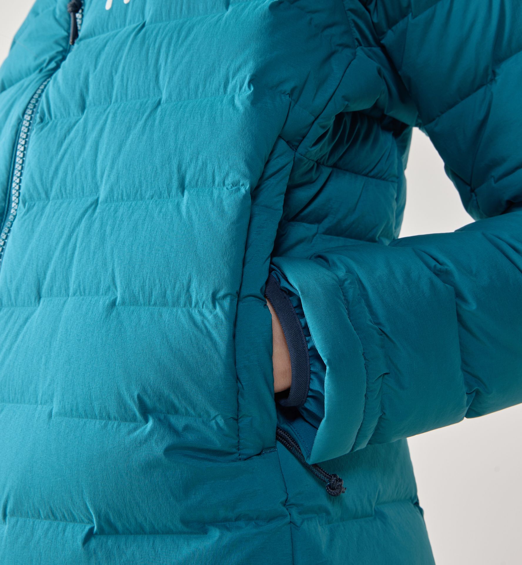 Spitz Down Hood Women Deep Teal