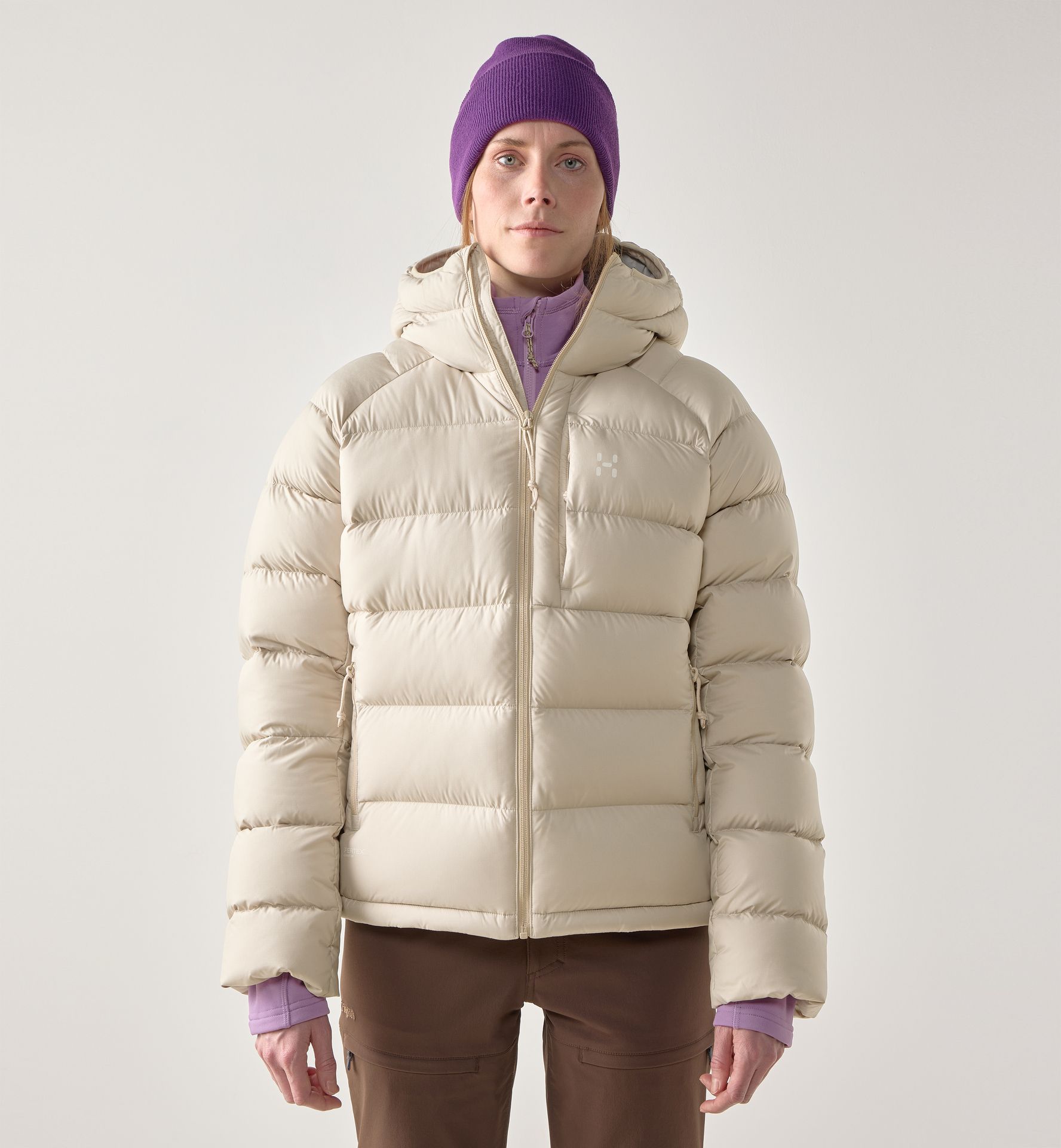 Rosson Down Hood Women Chalk Beige