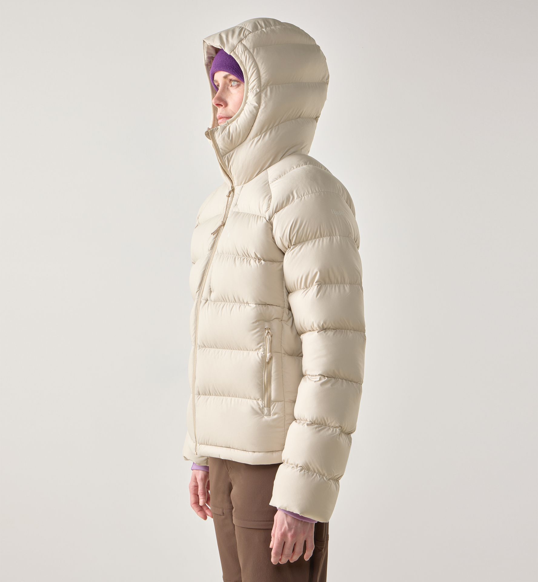 Rosson Down Hood Women Chalk Beige