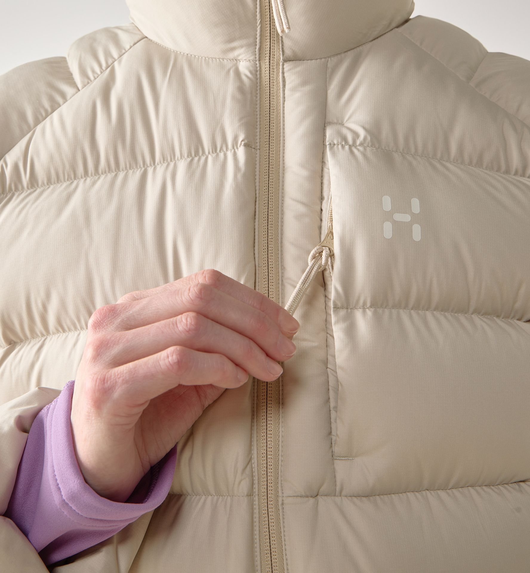 Rosson Down Hood Women Chalk Beige