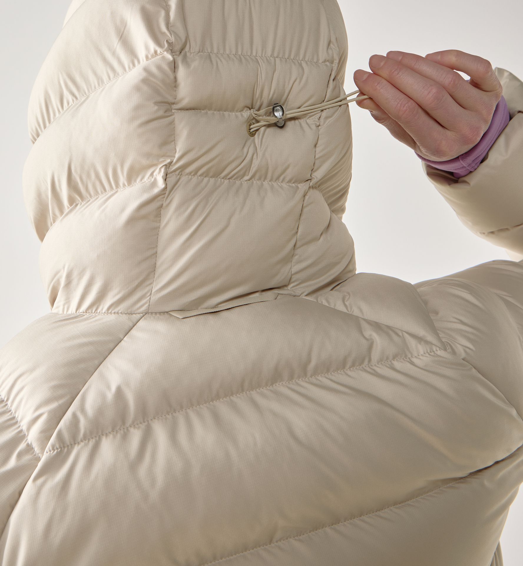 Rosson Down Hood Women Chalk Beige