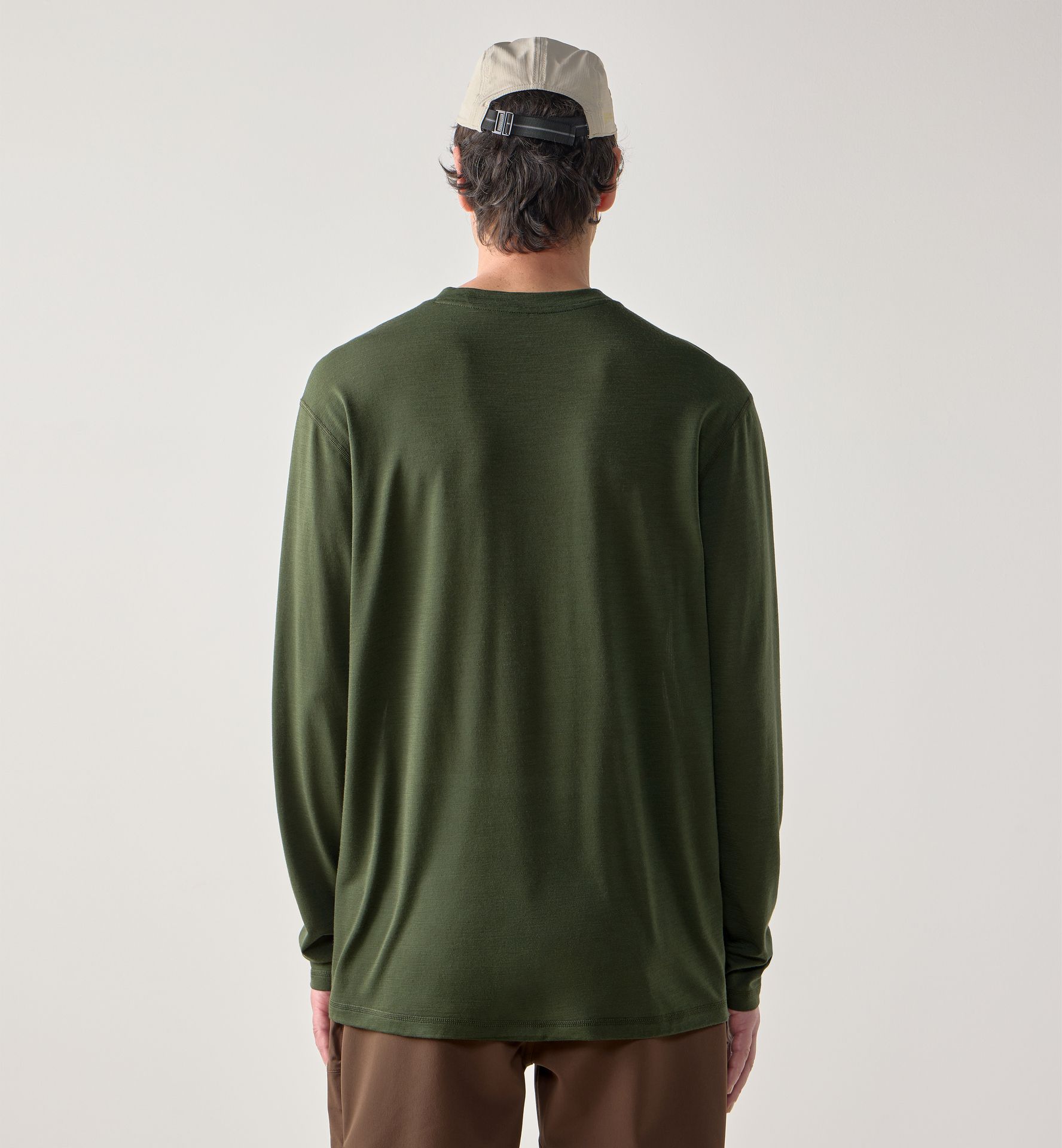 Kaise Wool LS Tee Men Seaweed Green