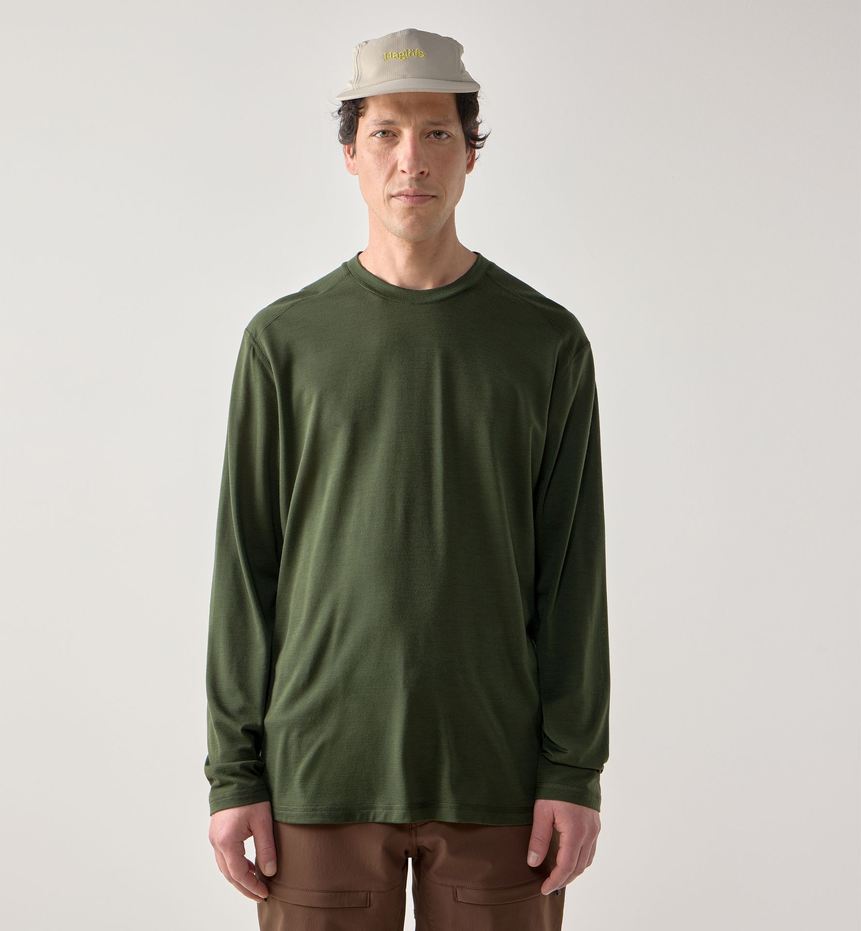 Kaise Wool LS Tee Men Seaweed Green