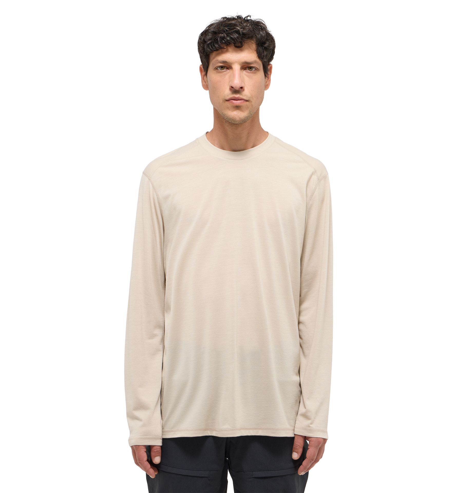 Kaise Wool LS Tee Men Chalk Beige