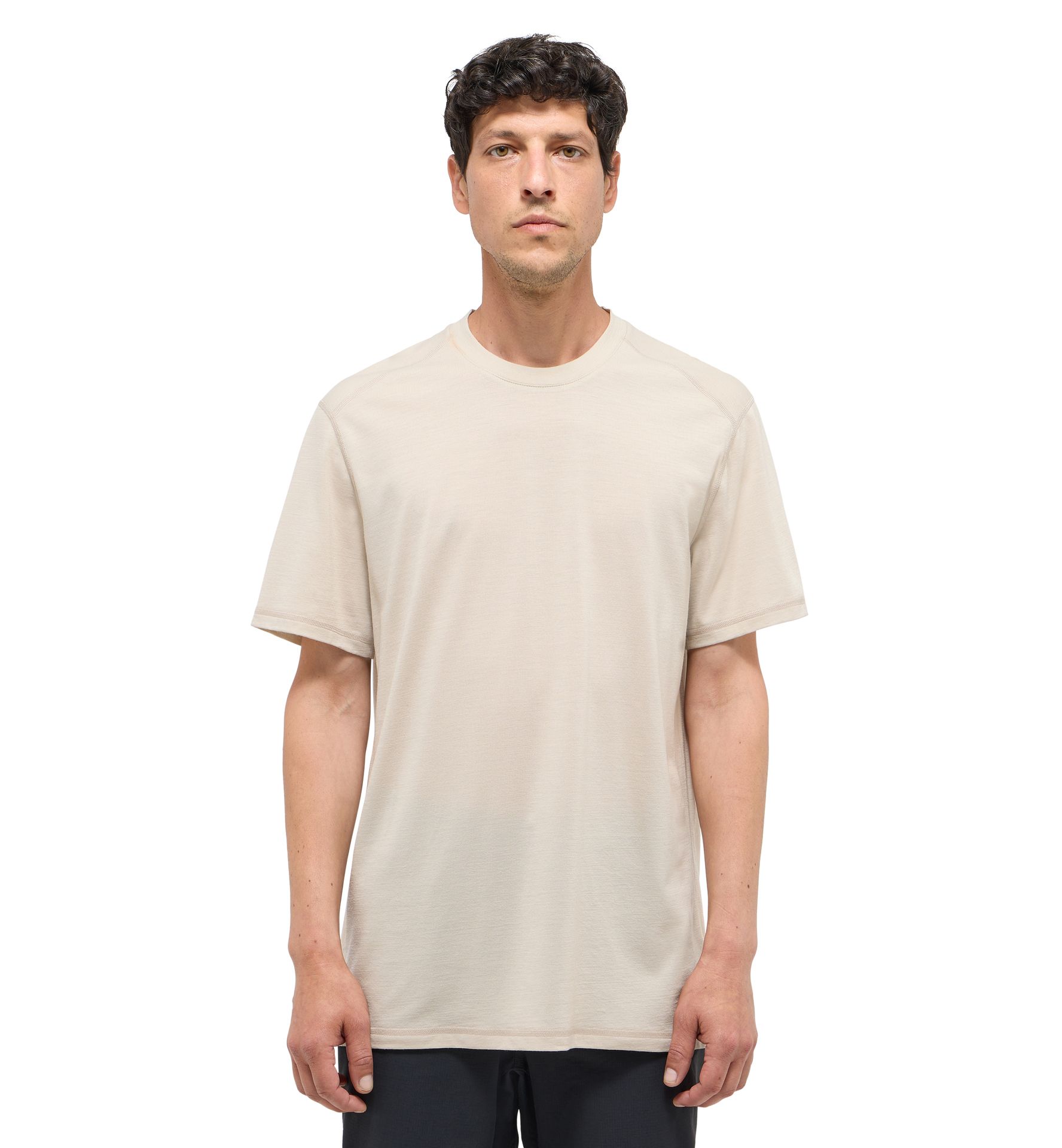 Kaise Wool Tee Men Chalk Beige