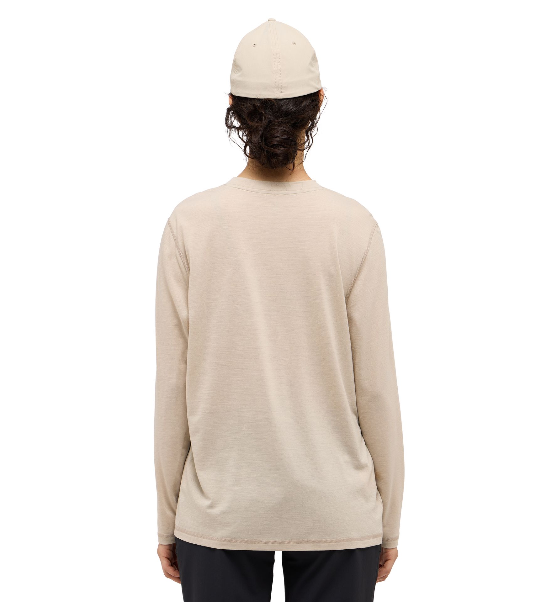 Kaise Wool LS Tee Women Chalk Beige