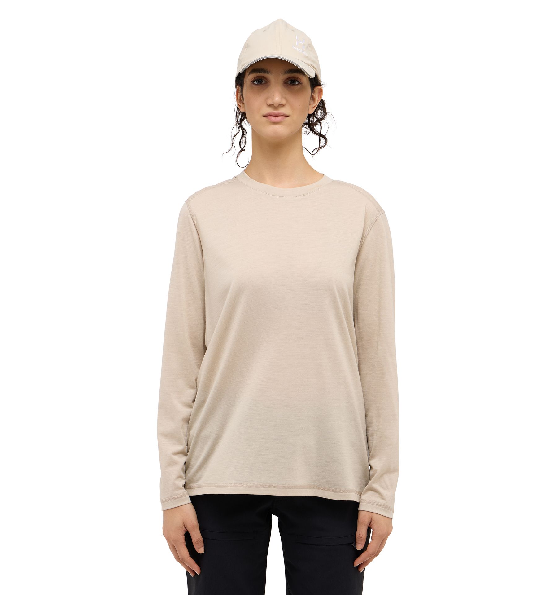 Kaise Wool LS Tee Women Chalk Beige