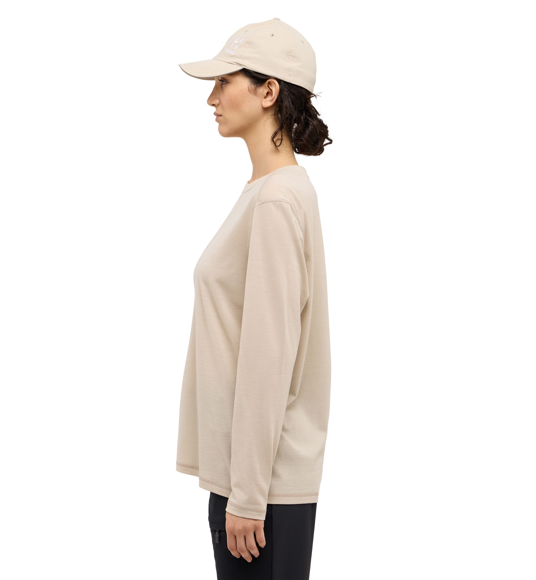Kaise Wool LS Tee Women Chalk Beige