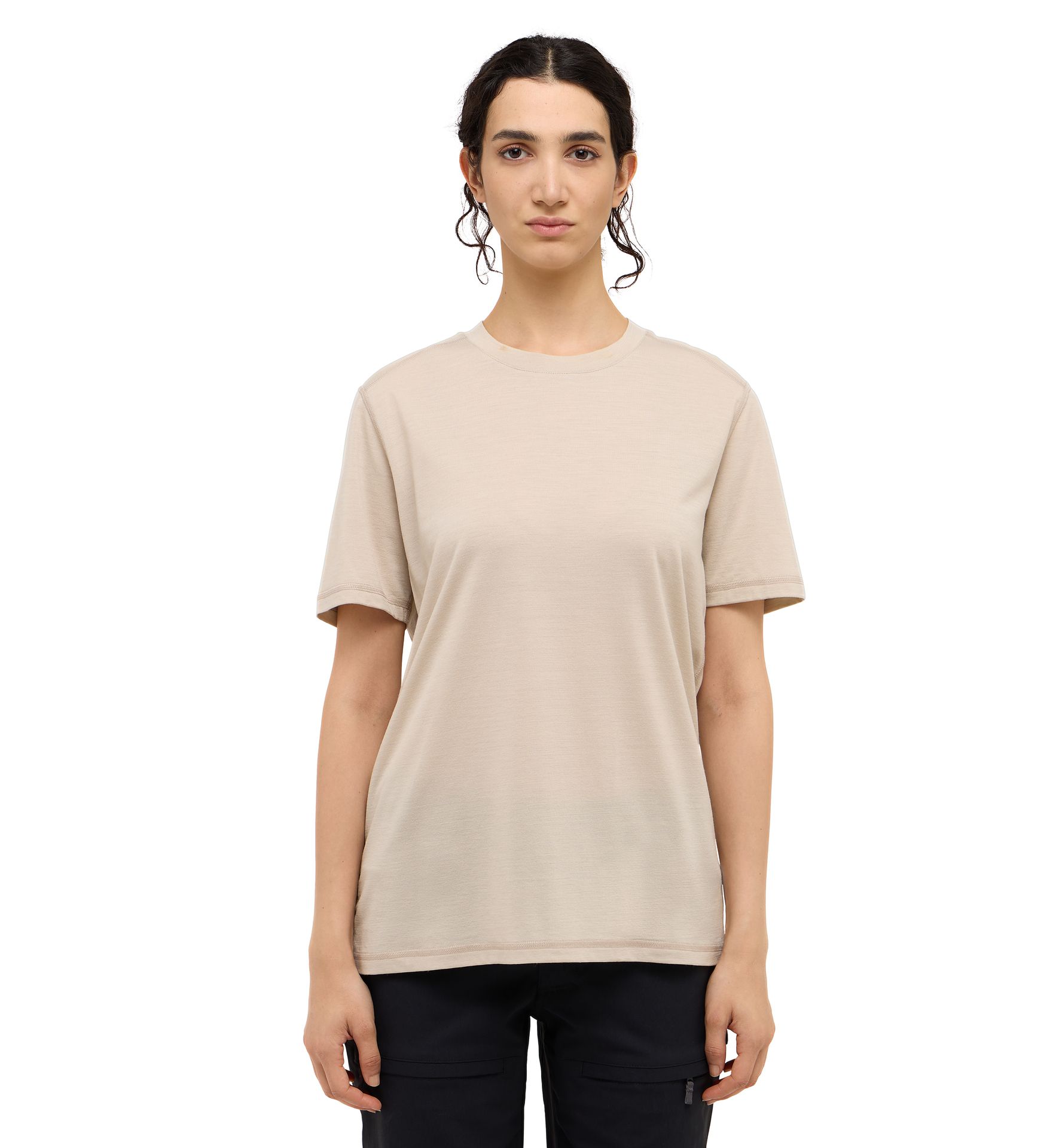 Kaise Wool Tee Women Chalk Beige