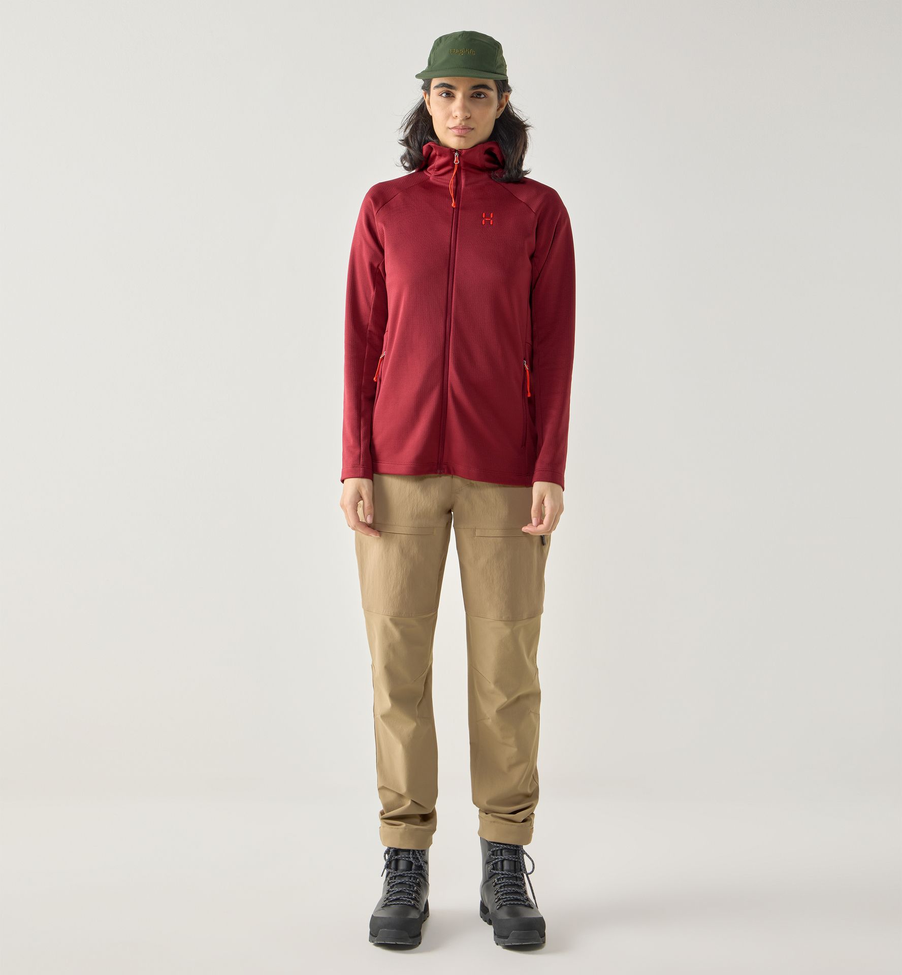 Korp Mid Hood Women Carmine Red