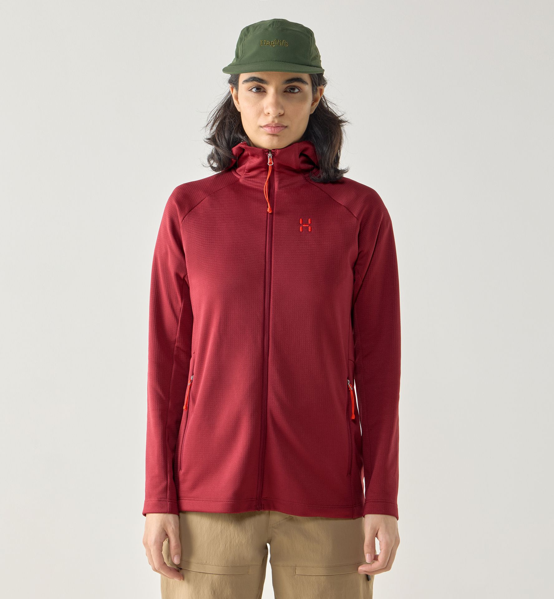 Korp Mid Hood Women Carmine Red