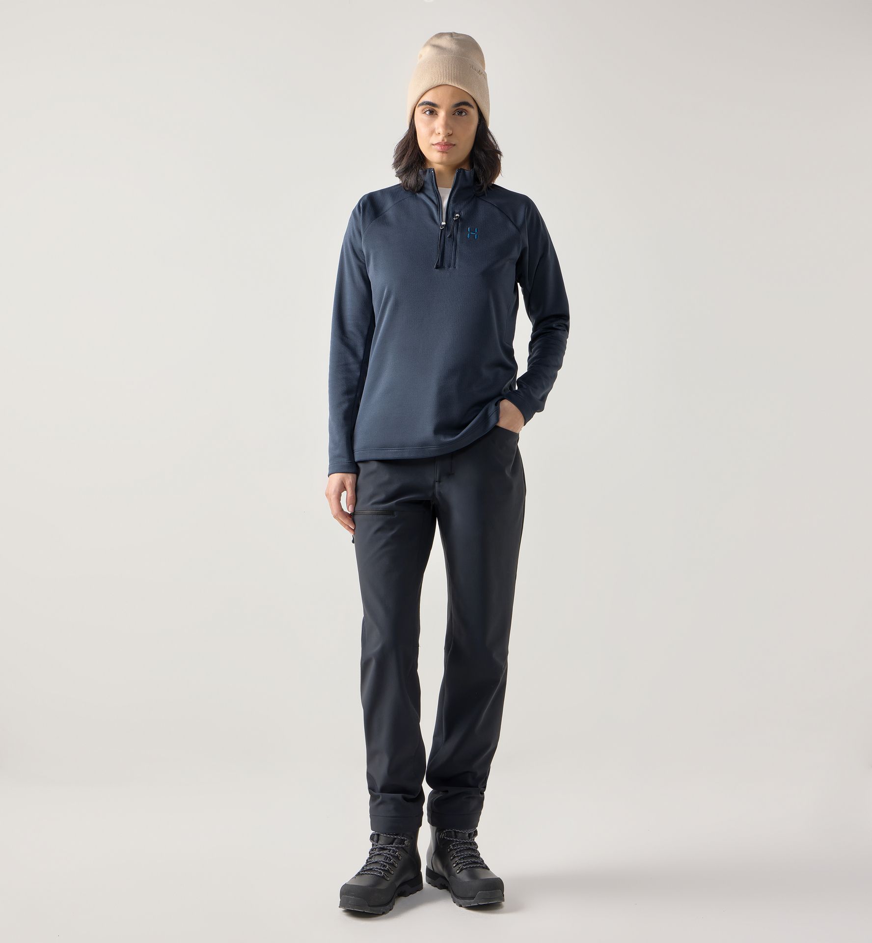 Korp Mid Halfzip Women Tarn Blue